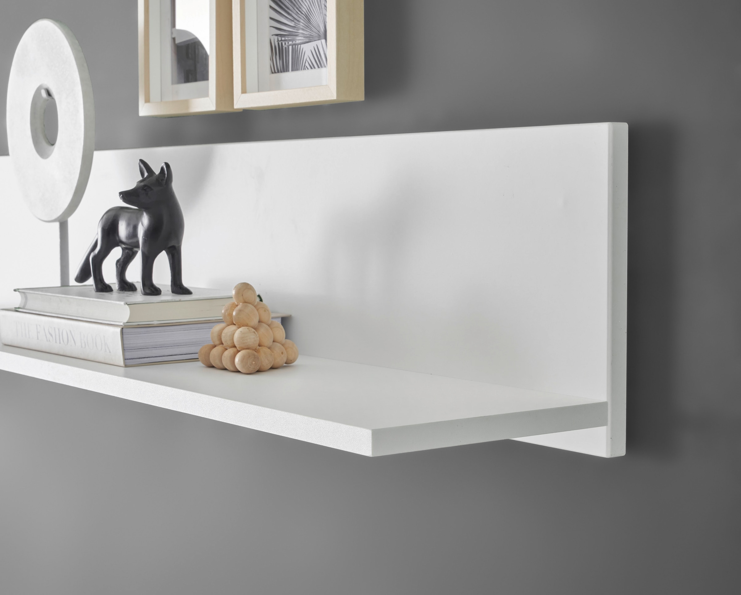 INOSIGN Wohnwand »HUDSON«, (Set, 4 St.), mit moderner Rillenoptik, Griffe aus Metall (Schwarz), Breite 243 cm
