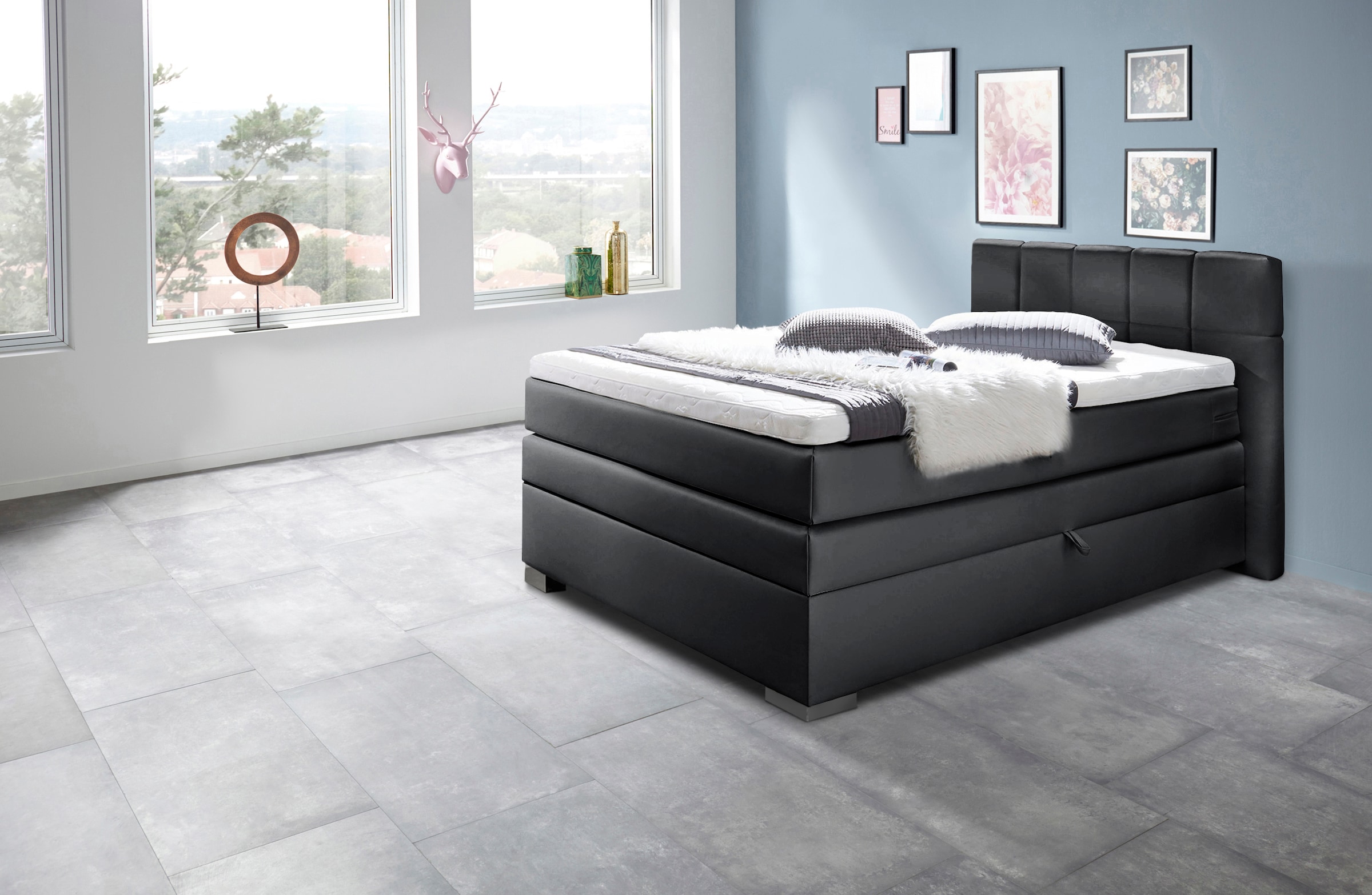 INOSIGN Boxspringbett »Airdrie«, inkl. Bettkasten und Topper