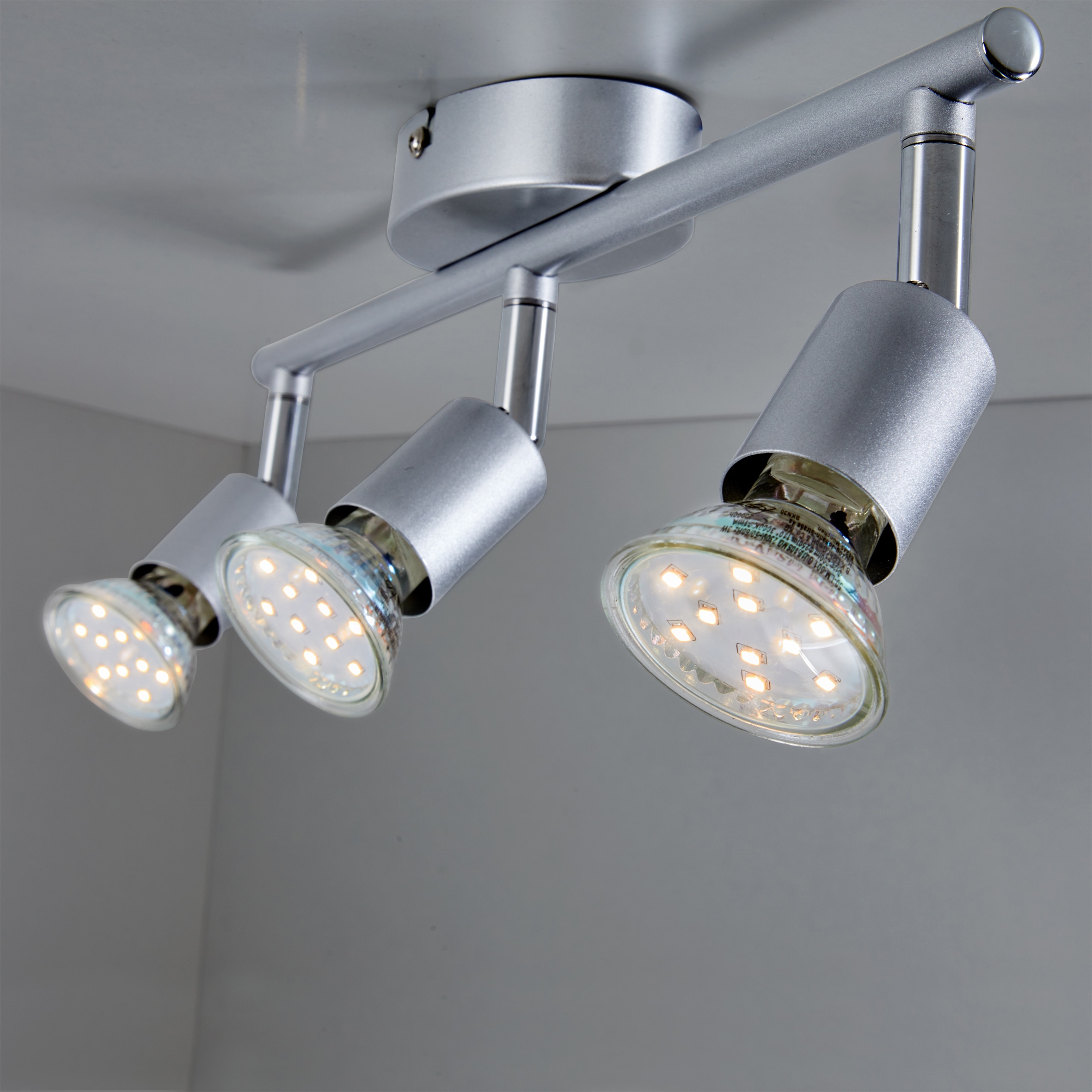 B.K.Licht LED Deckenspots, 3 flammig, Leuchtmittel GU10   Leuchtmittel wech günstig online kaufen