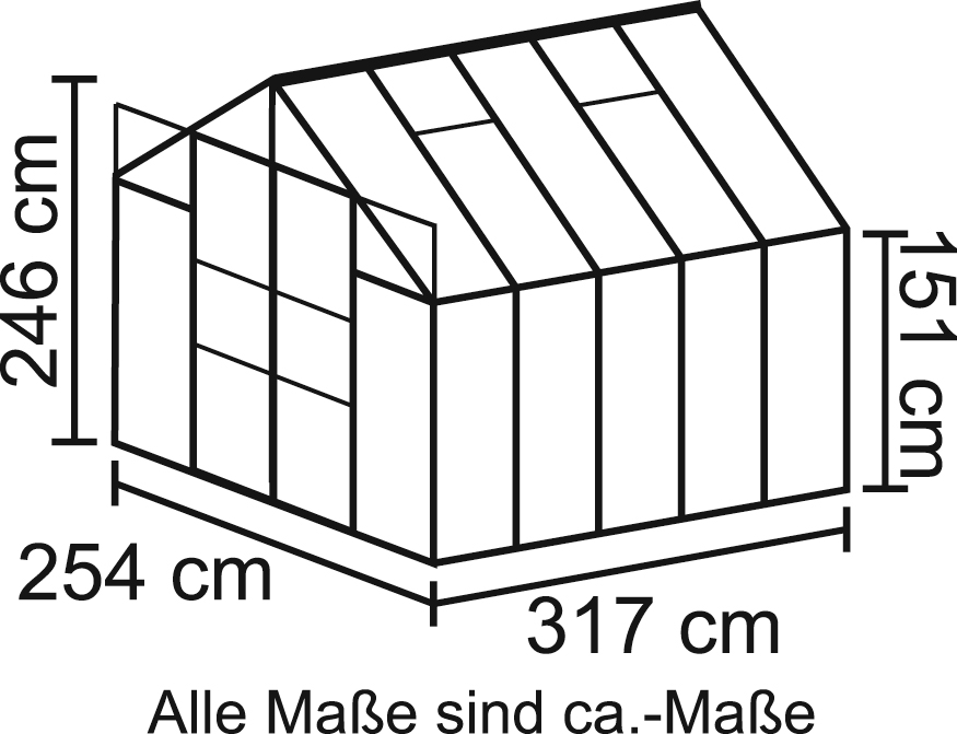 Vitavia Gewächshaus »Uranus 8300«, (Set, mit Bewässerungskit)