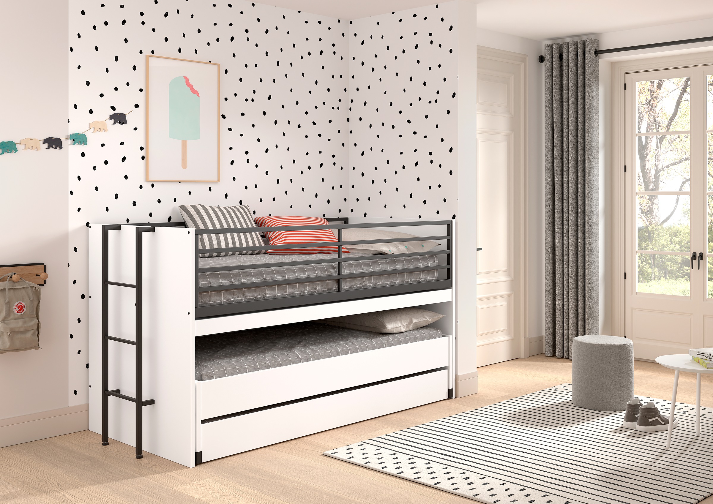 Home affaire Etagenbett »praktisches Etagenbett mit viel Funktion, 2 Dekore günstig online kaufen