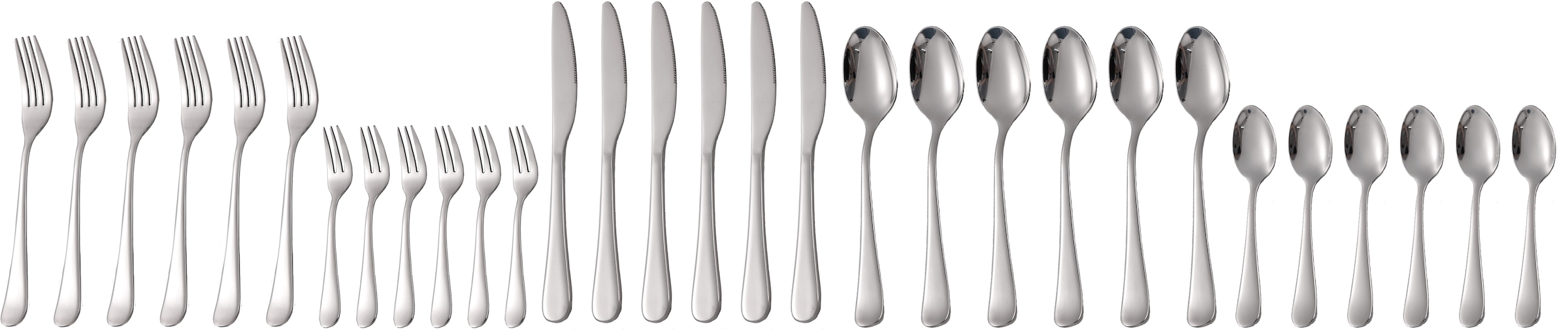 ECHTWERK Besteck-Set »Tafelbesteck „Grado“ 30tlg.«, (Set, 30 tlg.), Hochglänzend