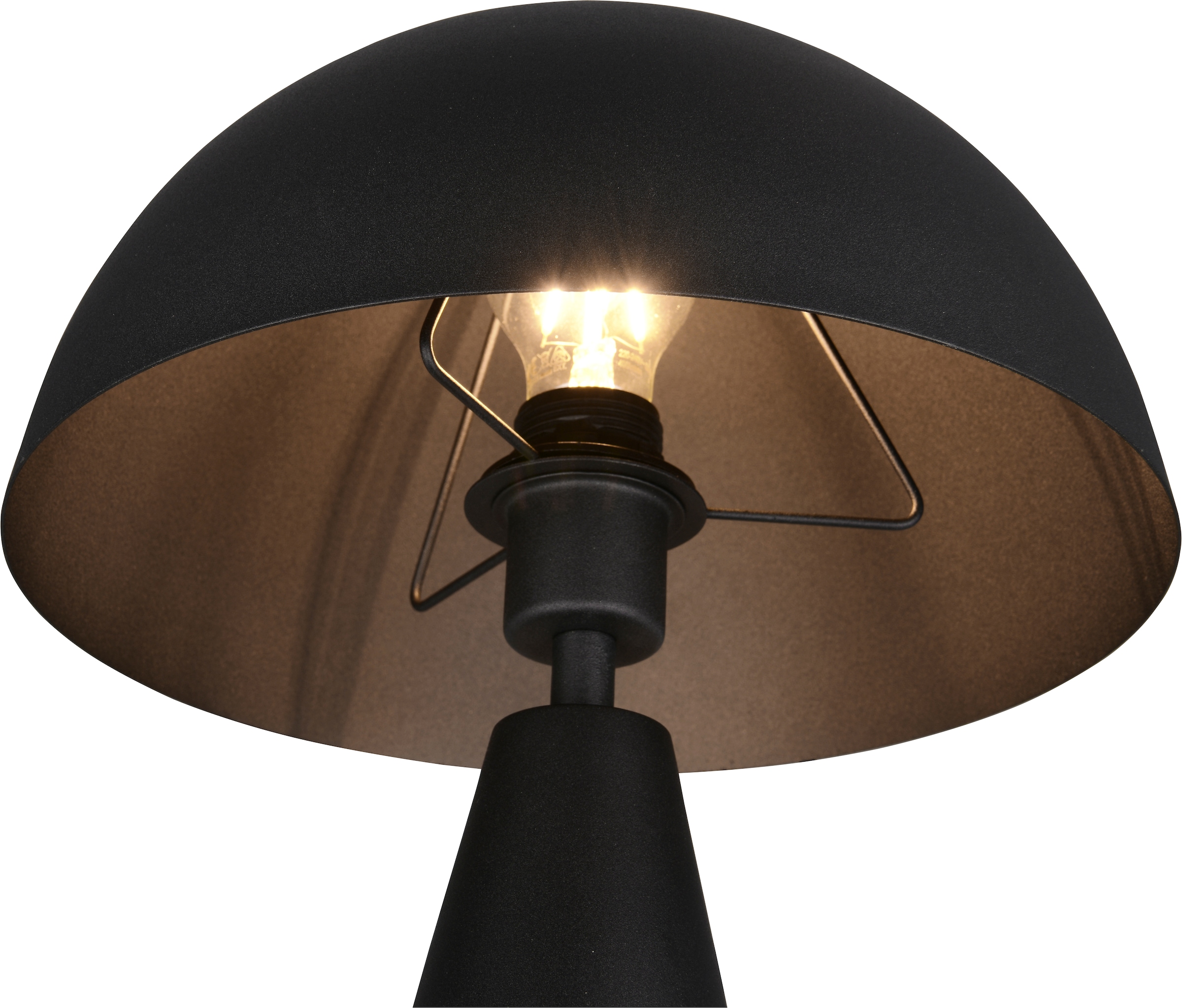 TRIO Leuchten Tischleuchte »ALFIE, Metall Tischlampe Höhe 43cm Ø 30cm exkl 1x E27 max 40W« E27 1 Stk. warmweiß - kaltweiß Schnurschalter ON/OFF, aus min. 50% Recycling-Material