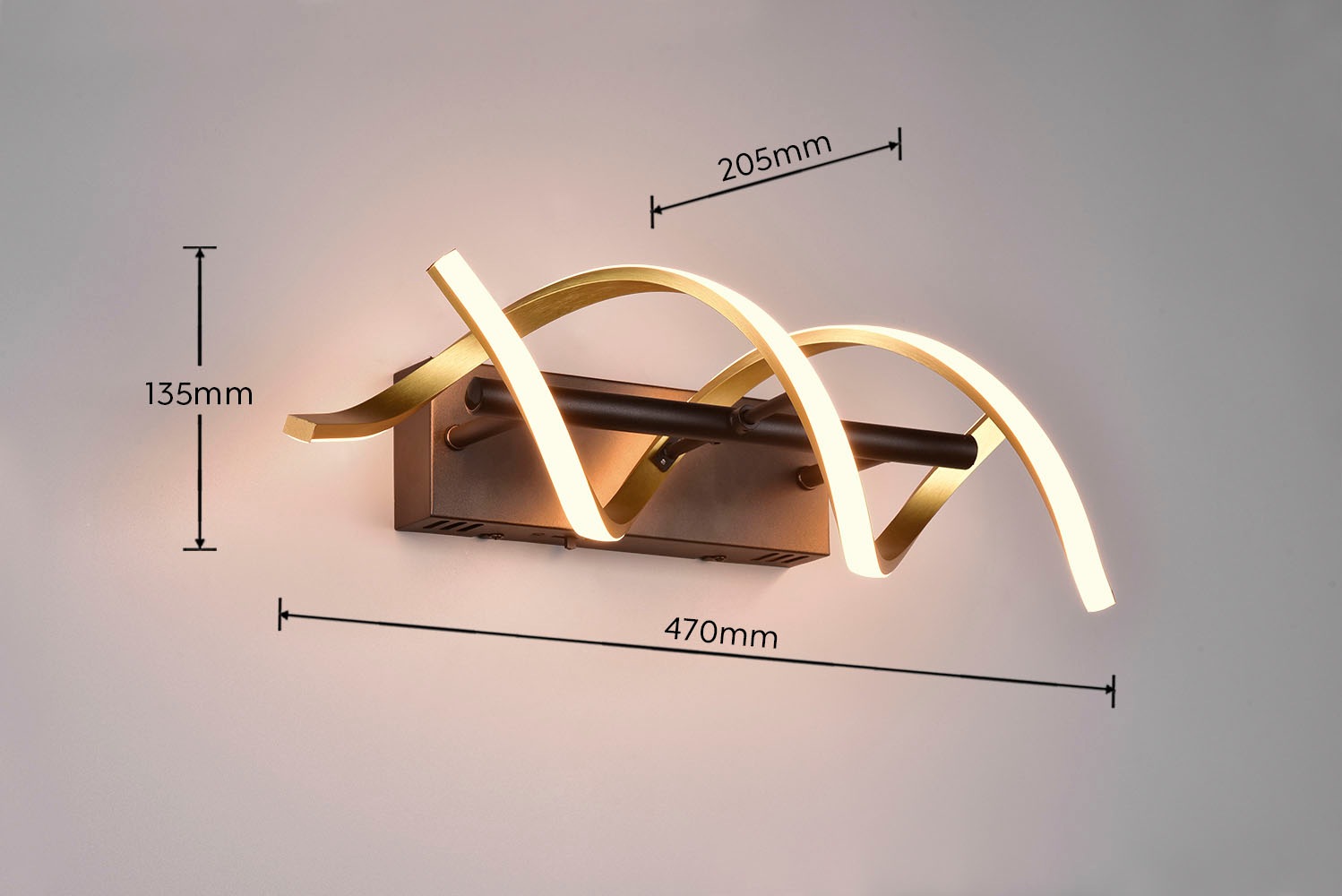 TRIO Leuchten LED Wandleuchte »Sequence«, 1 flammig, Leuchtmittel LED-Board | LED fest integriert, dimmbar, Lichtfarbe einstellbar 2300-4000K, 2800 Lumen