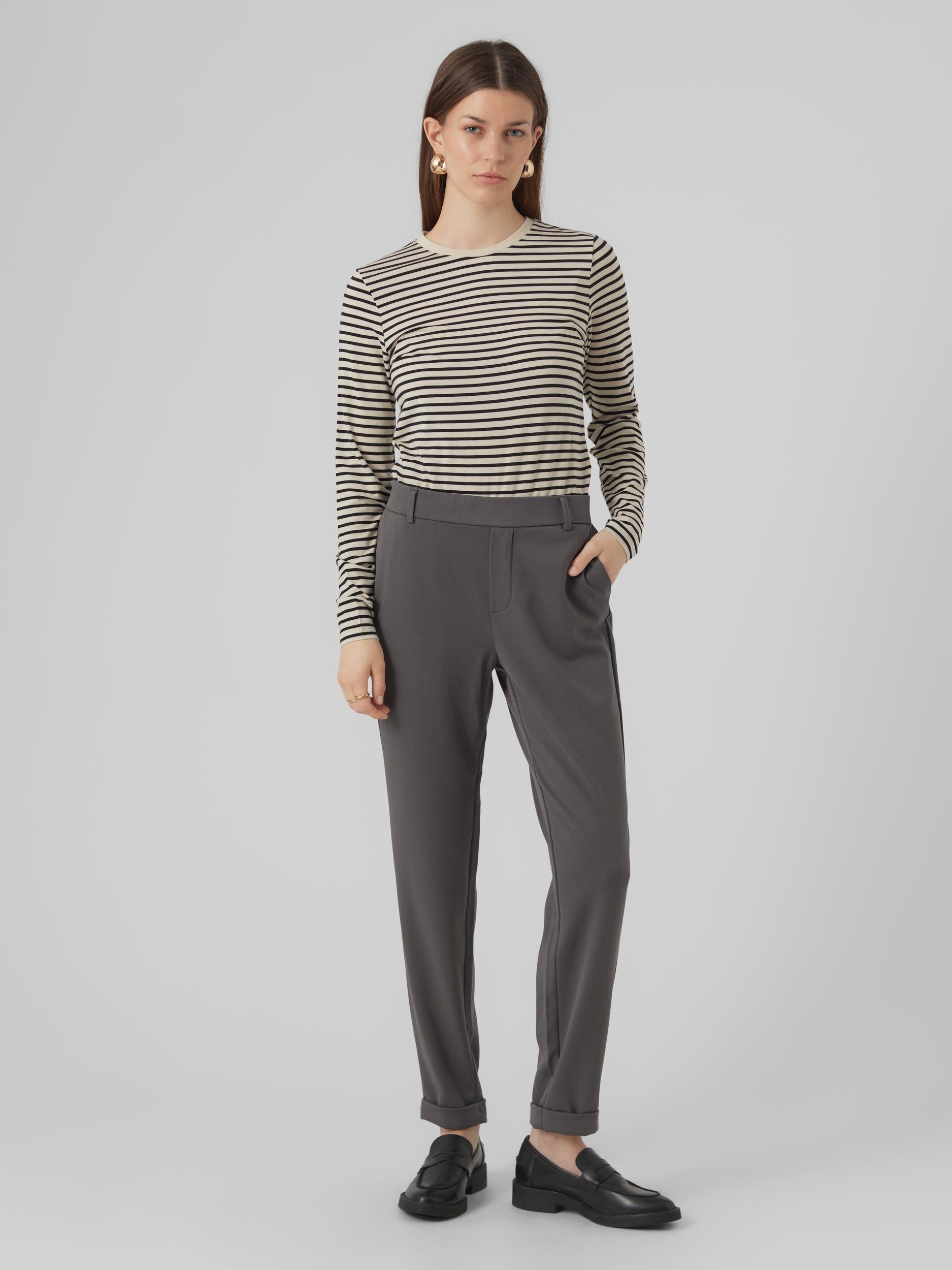 Vero Moda Anzughose »VMMAYA MR LOOSE SOLID PANT NOOS«, knöchelfreie Form mit Saumaufschlag