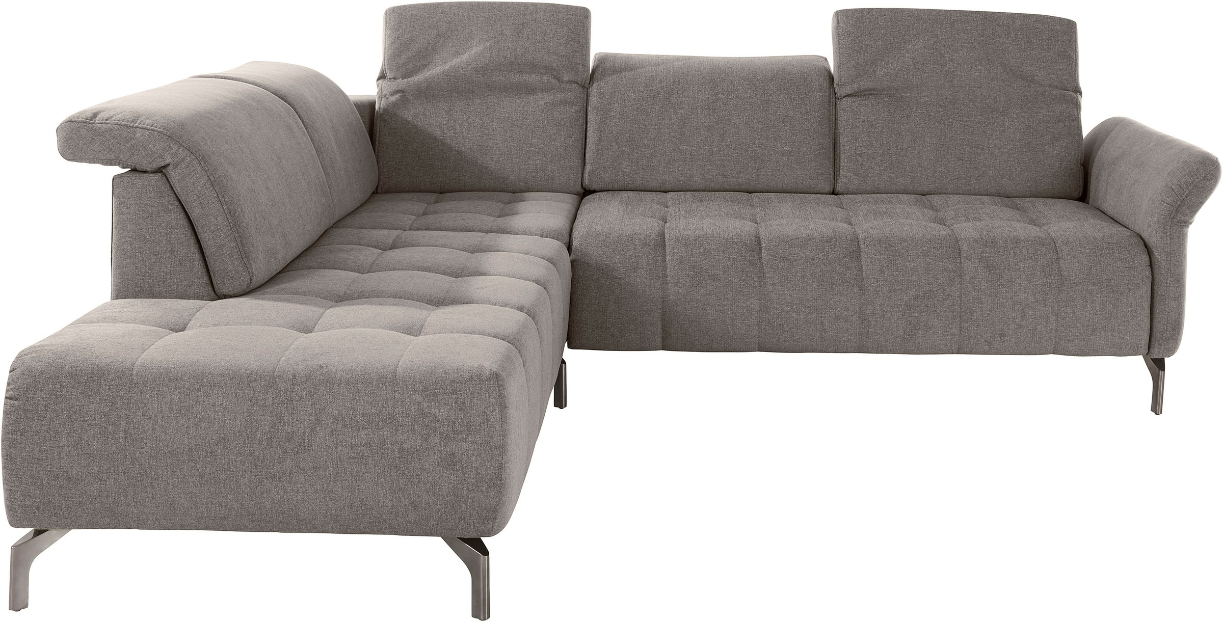 INOSIGN Ecksofa »Fresh L-Form«, Federkern, wahlweise Kopfteilverstellung und motorischer Vorziehsitz