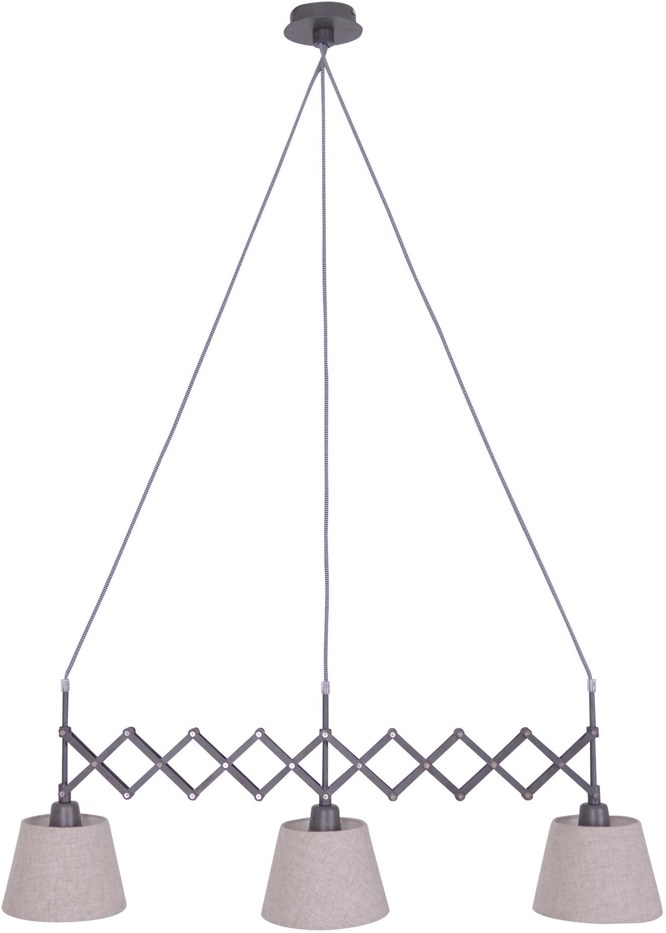 näve Pendelleuchte »ADRIENNE« E27 1 Stk. w: 52-86cm nature 3x E27 max. 40W, günstig online kaufen