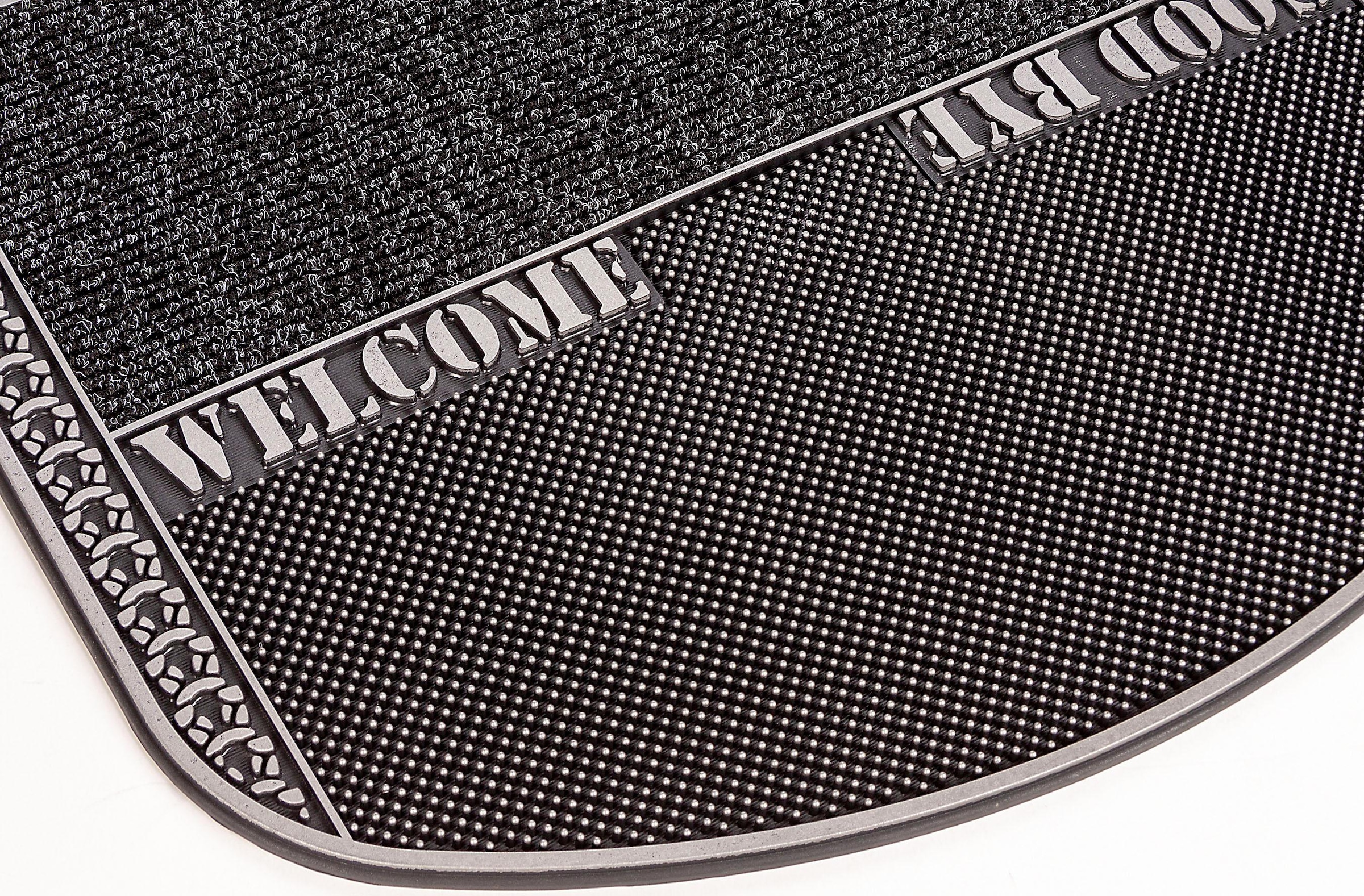 Home2Fashion Fußmatte »TC Clean In & Out«, rechteckig, 8 mm Höhe, Schmutzfangmatte, mit Spruch, robust, In- und Outdoor geeignet