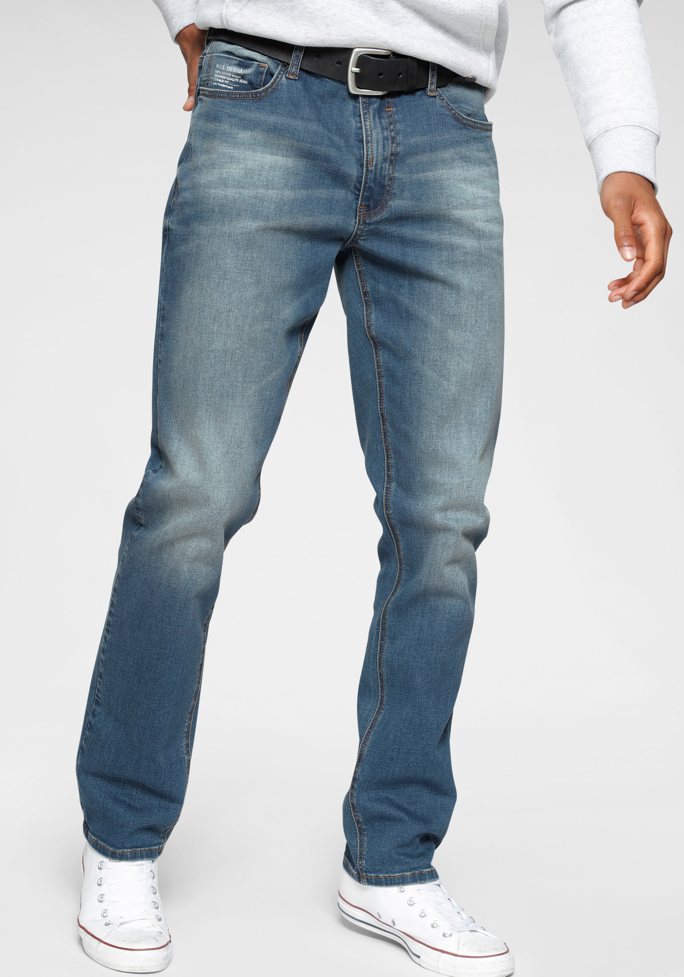 H.I.S Straight-Jeans »DIX«, Ökologische, wassersparende Produktion durch Ozon Wash