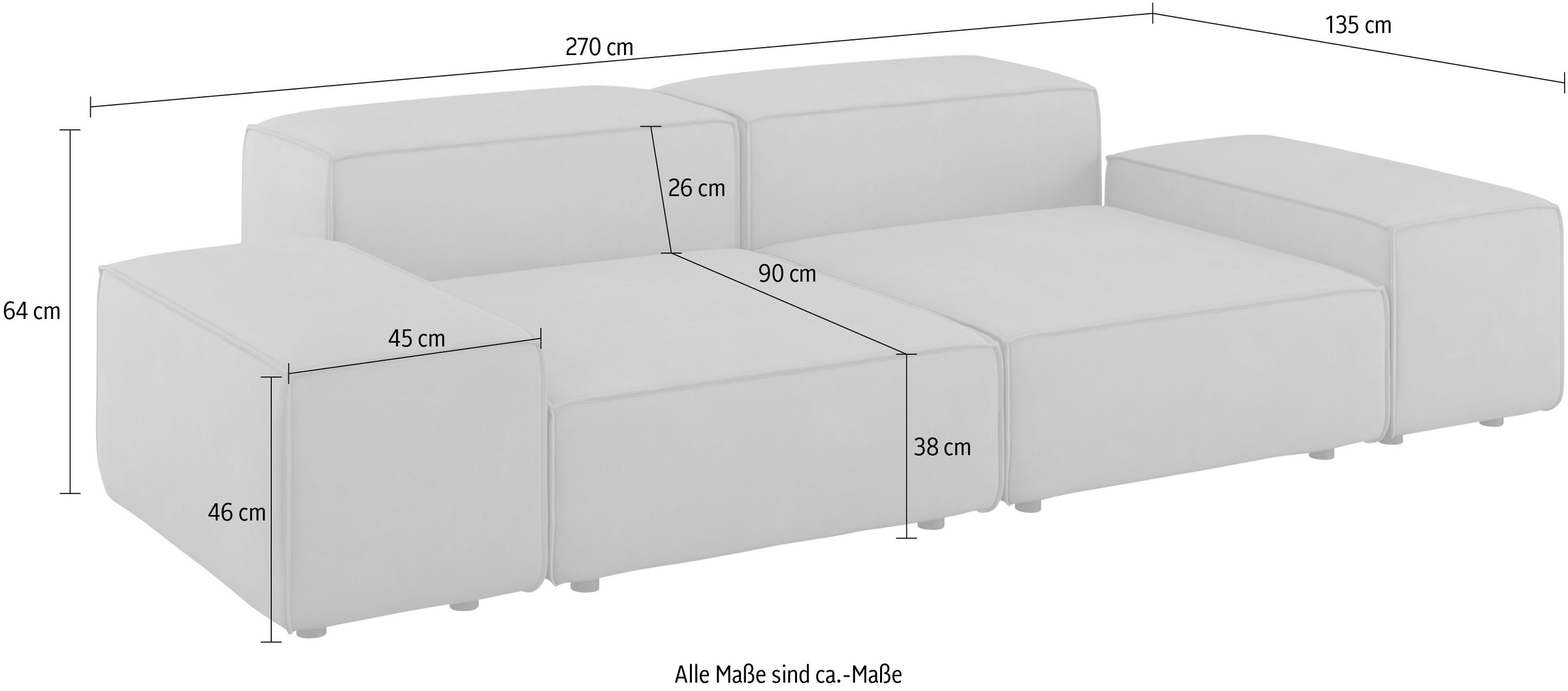 designwerk Big-Sofa »Puzzle, Designsofa für Indoor und Outdoor, bequem, modular«, wasserabweisend & strapazierfähig