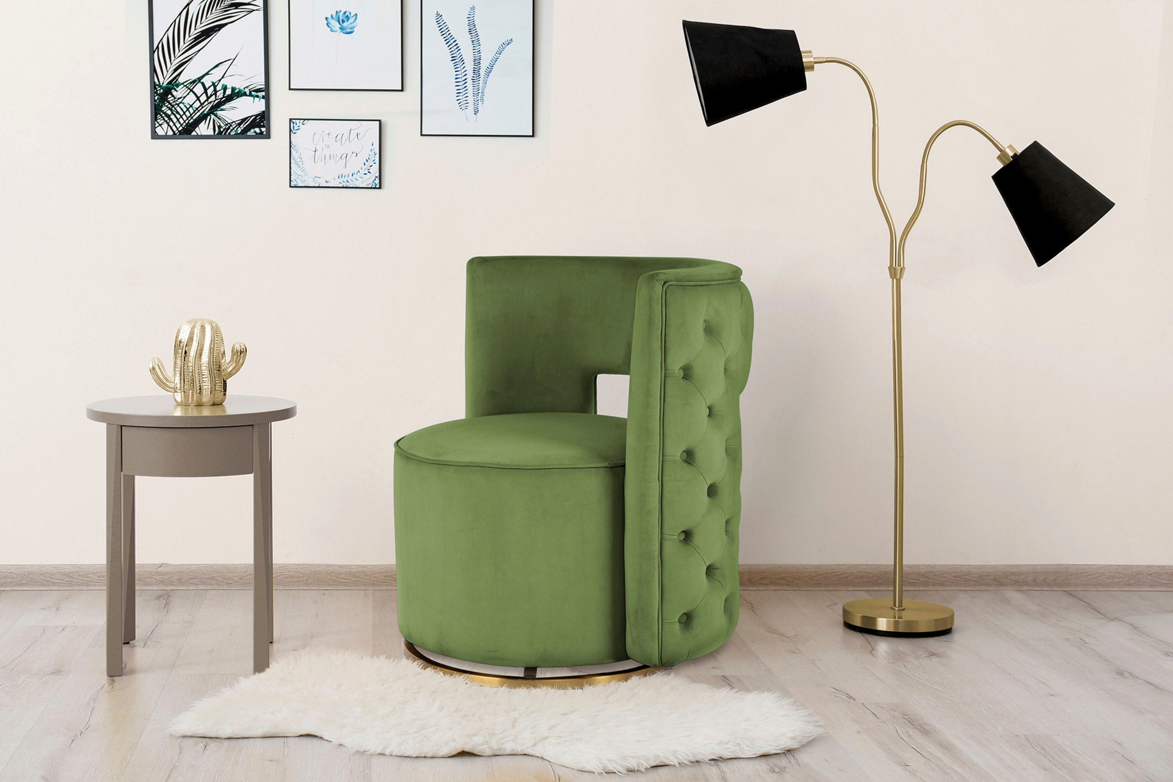 Kayoom Sessel »Sophistic, TOPSELLER!«, (Sessel), drehbar, elegant, samtweic günstig online kaufen