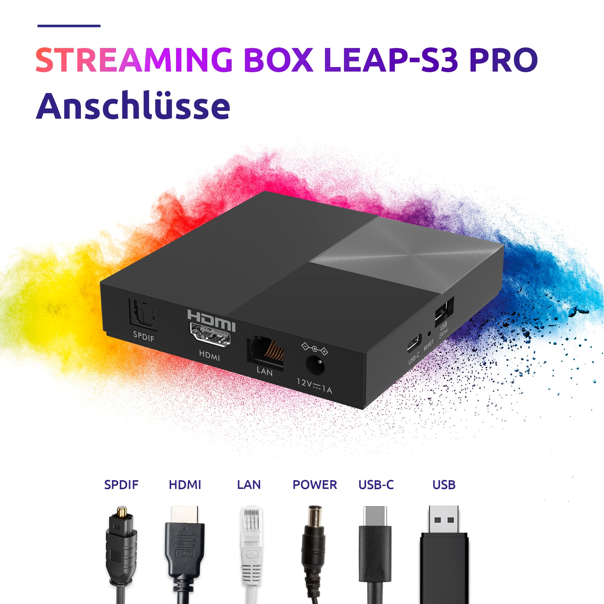 Strong Streaming-Box »LEAP-S3 PRO«, Video-Streaming: Netflix, Youtube, Amazon Prime Video, Disney+