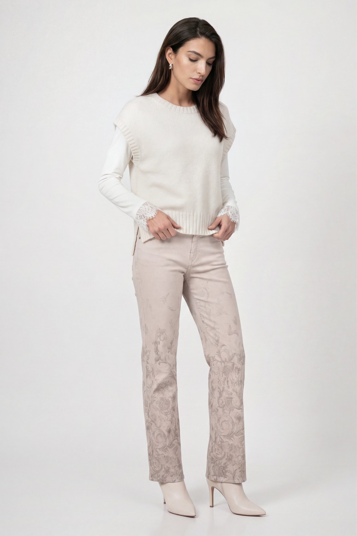 Monari Pullunder »Pullunder Lurex« Regular fit mit Strickbund