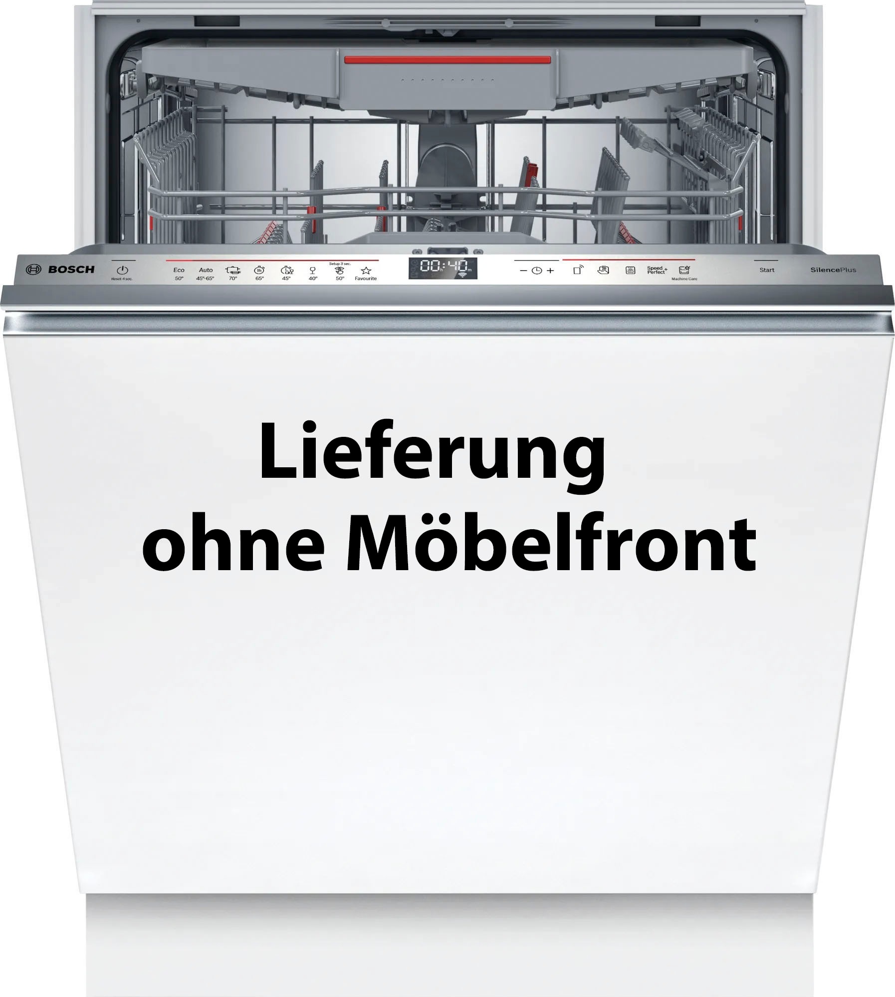BOSCH vollintegrierbarer Geschirrspüler Serie 6 »SMD6ECX00E« 14 Maßgedecke weiß Die VarioSchublade bietet mit extra Aussparungen Platz für größere...