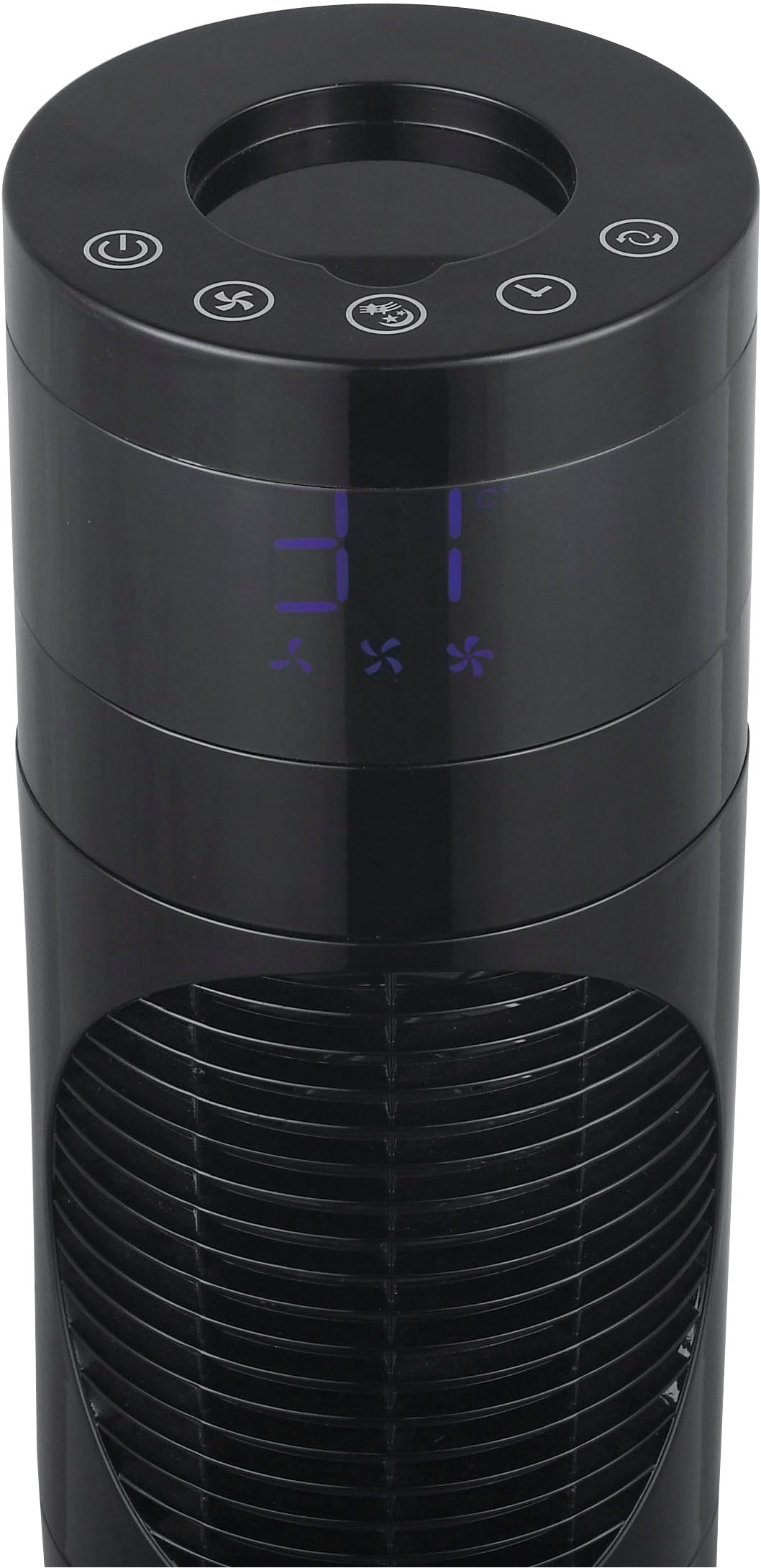Sonnenkönig Turmventilator »Dolmen 3, Leistung 20W, 3 Modi, energieeffizient, Fernbedienung,«, Display mit Temperaturanzeige, Überhitzungsschutz, Oszillation