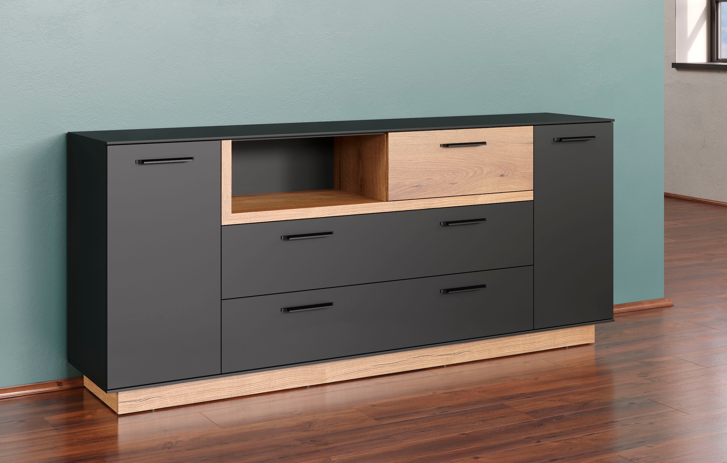 INOSIGN Sideboard »Premont«, (1 St.), Kommode, Breite 187 cm breit, mit viel Stauraum