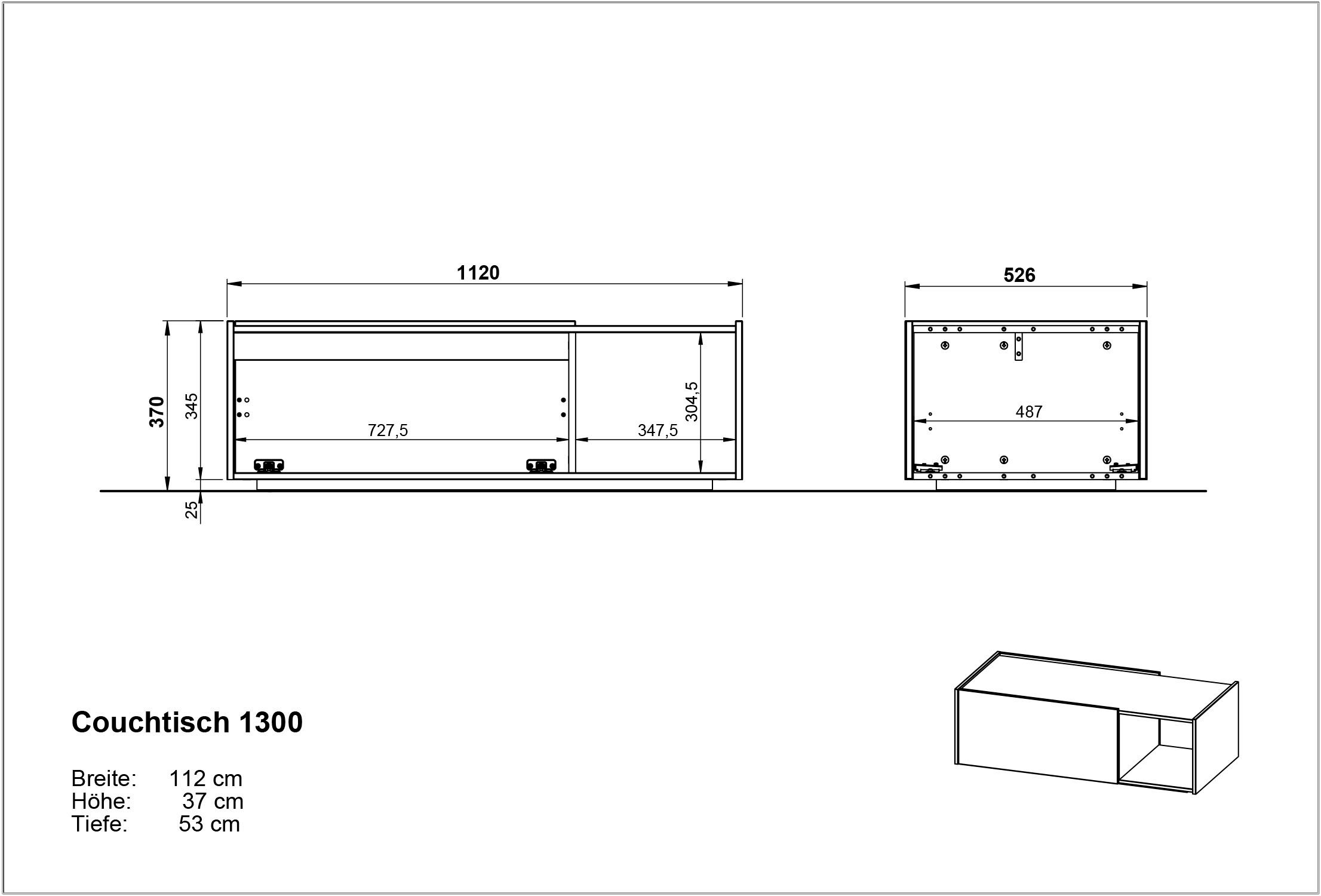 GERMANIA Wohnzimmer-Set »Cantoria«, (Set, 4 St.), mit Sideboard, Wandboard, Vitrine, Couchtisch, griffloses Design