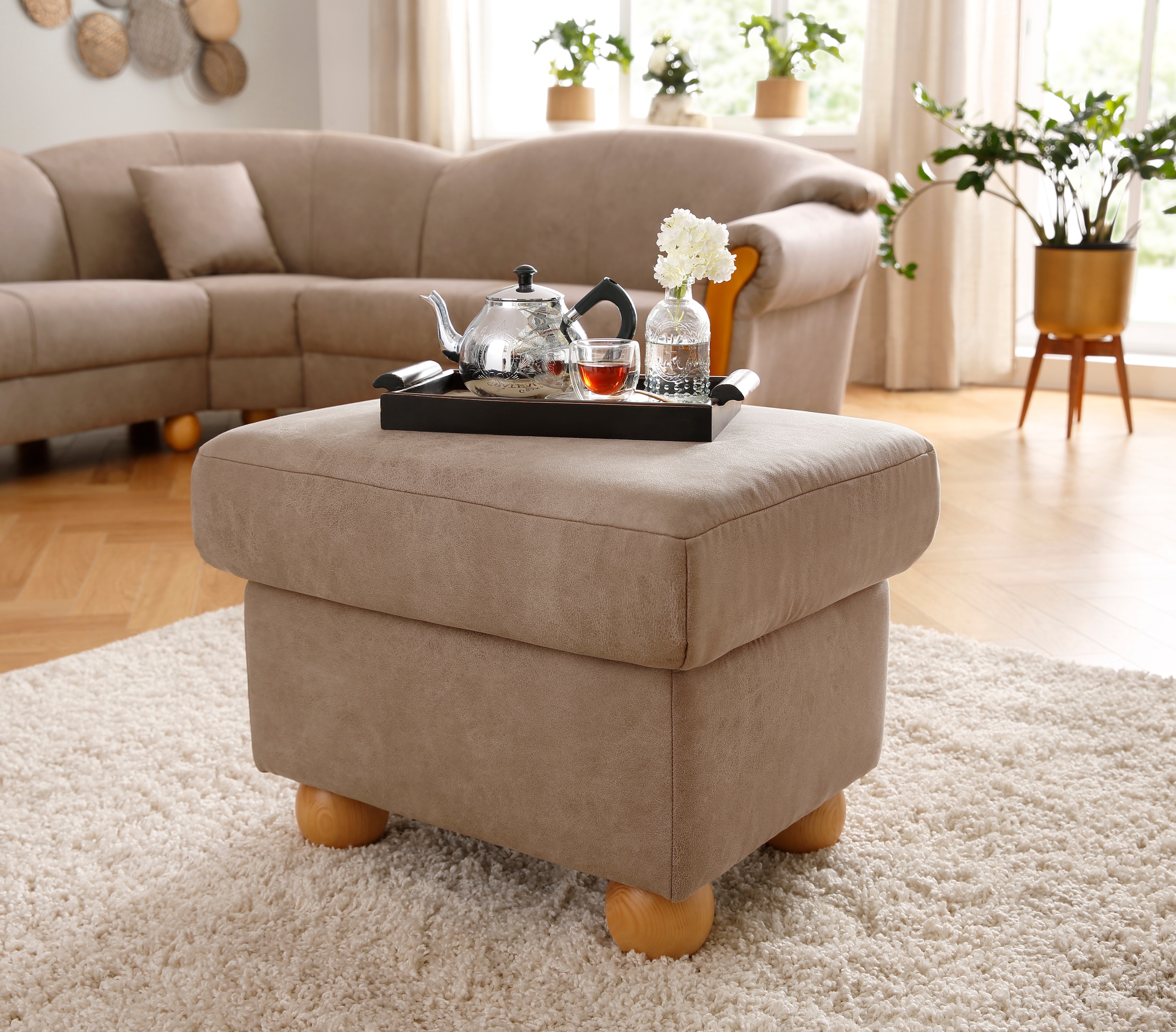 Home affaire Hocker »Milano Vintage« auf Rechnung bestellen