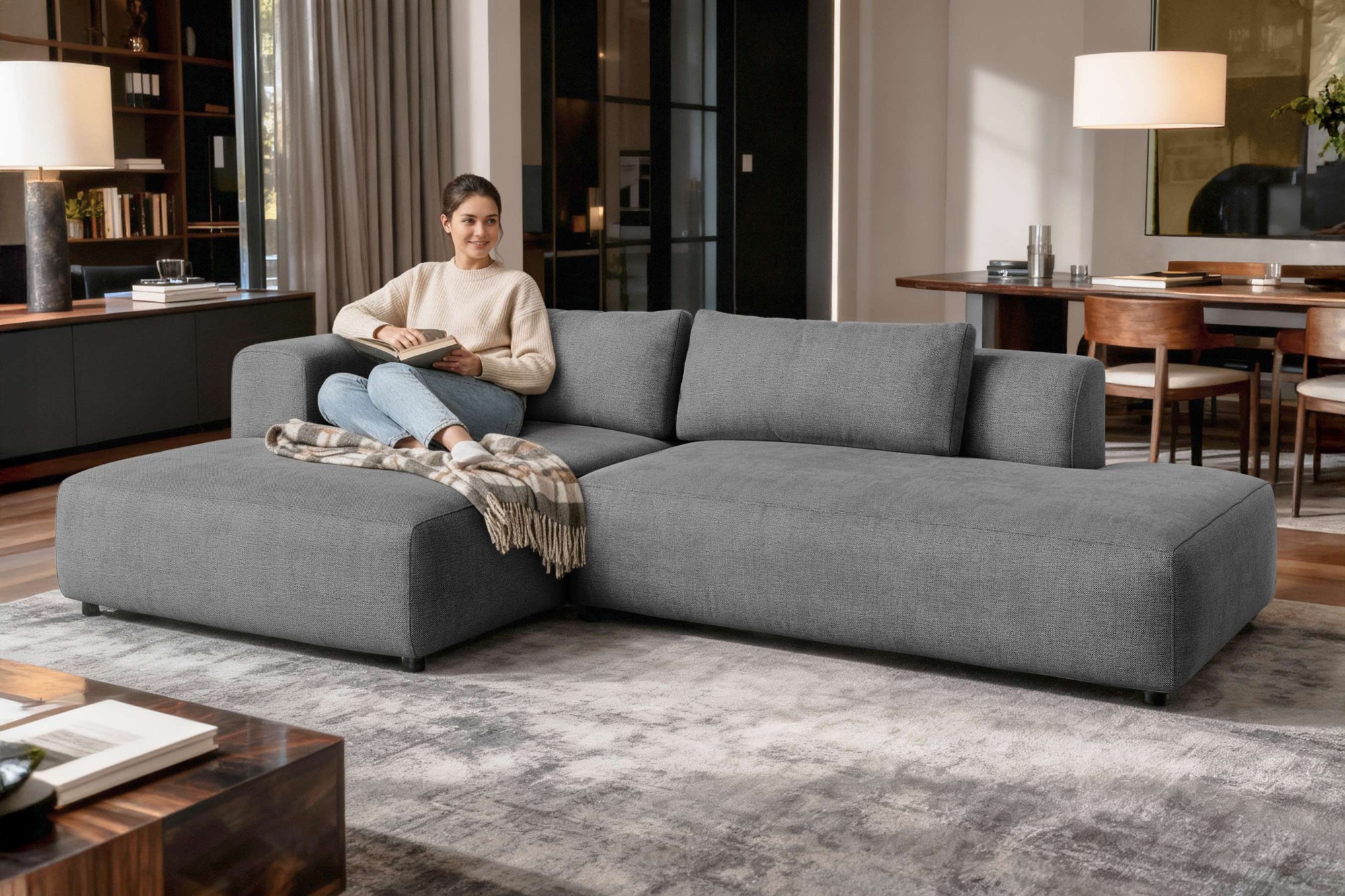 OTTO home Ecksofa »TIARRA Design-Sofa mit Ottomane recht/links bestellbar, günstig online kaufen