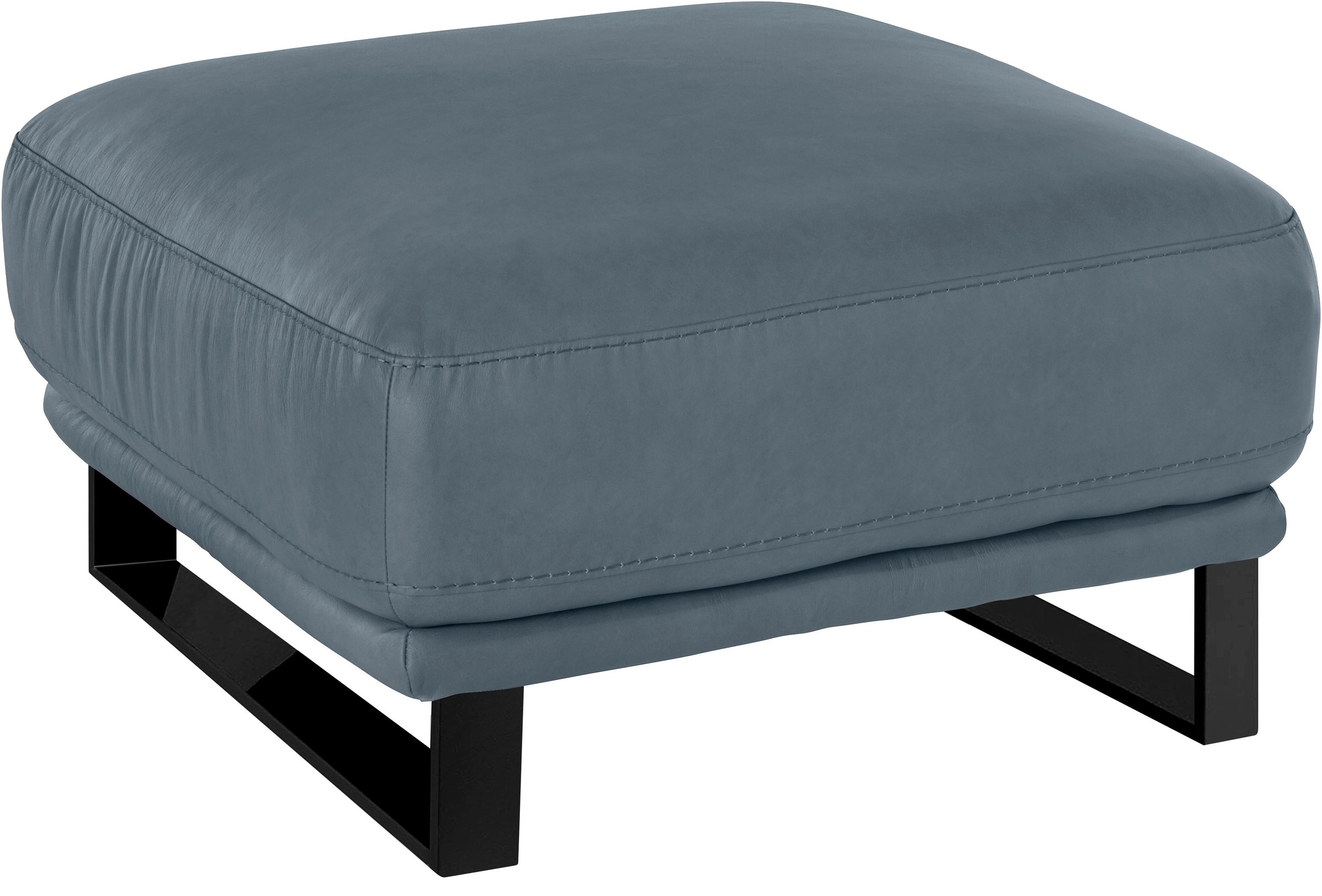 W.SCHILLIG Hocker »montanaa«, mit Metallkufen in Schwarz pulverbeschichtet, Breite 71 cm