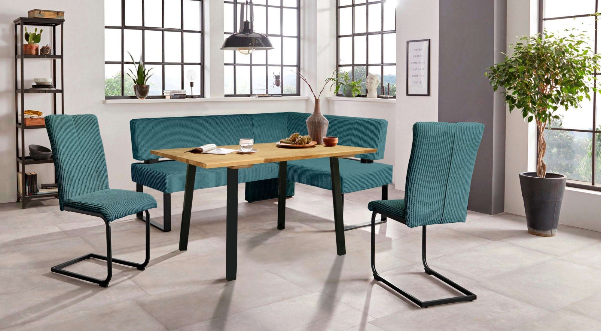 Home affaire Eckbankgruppe »Oliver« Set, 4-tlg, 4 Stk. tlg. Eckbank mit Wel günstig online kaufen