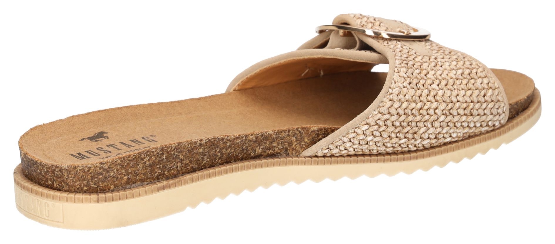 Mustang Shoes Pantolette  , Flats, Sommerschuh, Sandale in Flechtoptik