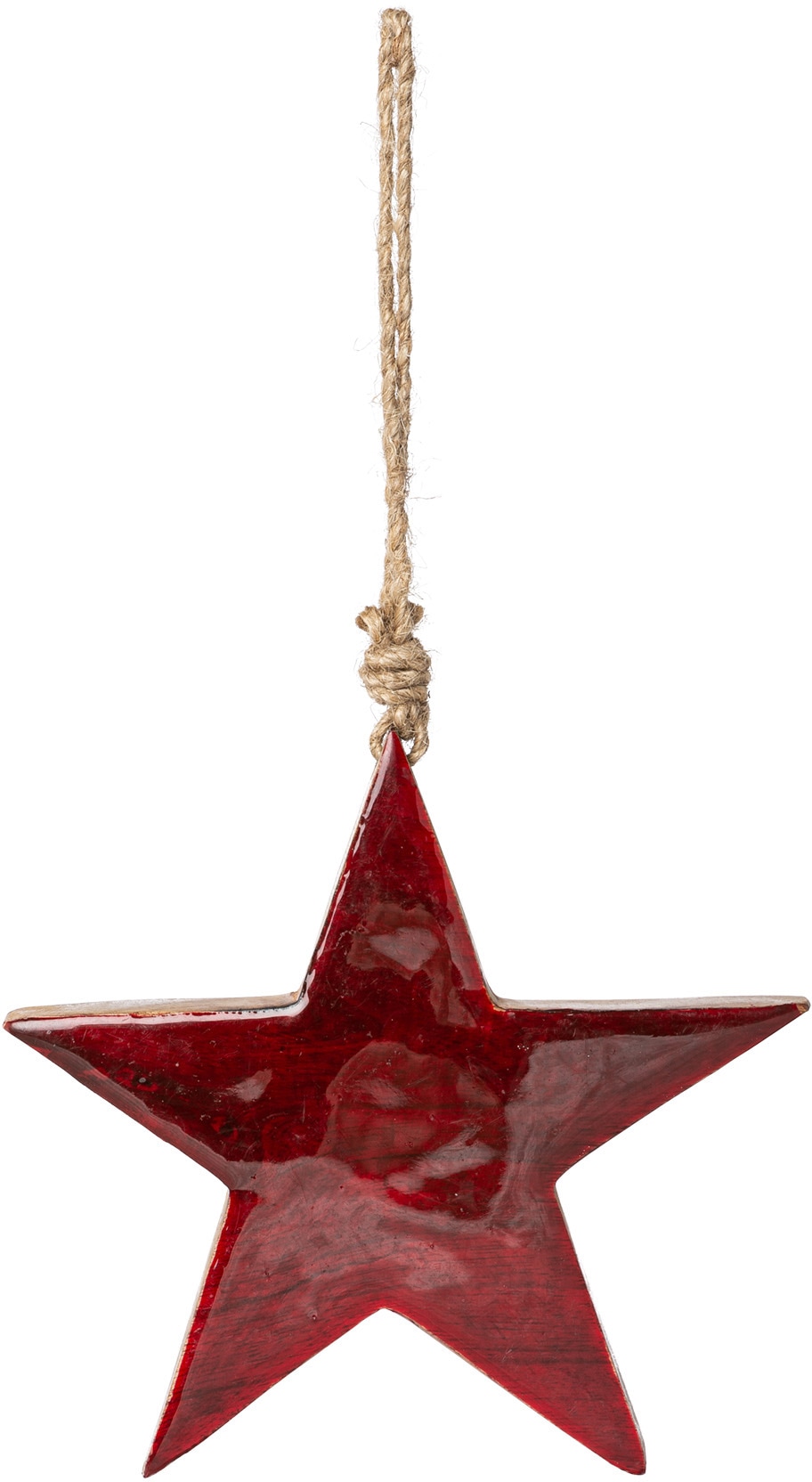 Creativ deco Dekostern »Weihnachtsstern, Weihnachtsdeko rot«, (3 St.), aus Holz, Hängedekoration, 3er Set, Ø ca. 20 cm