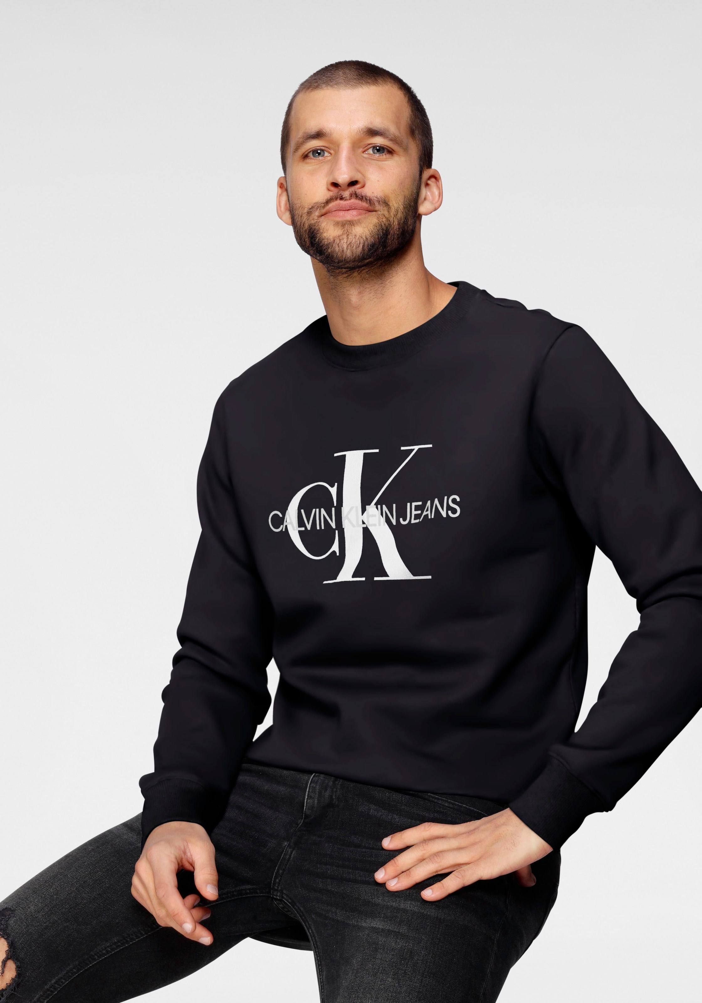 Calvin Klein Jeans Sweatshirt »ICONIC MONOGRAM CREWNECK«