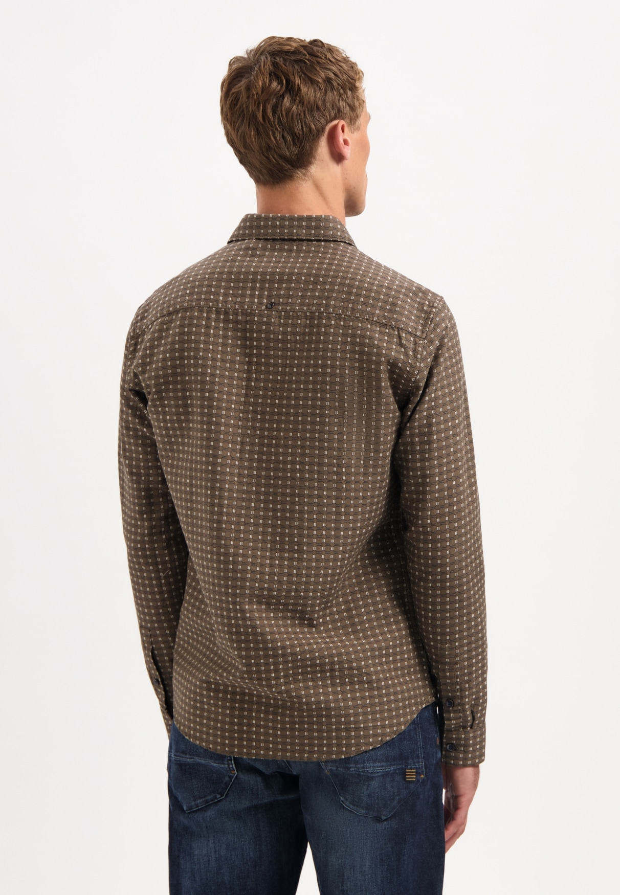 NO EXCESS Langarmhemd »No Excess Gewebtes Jacquard-Hemd«