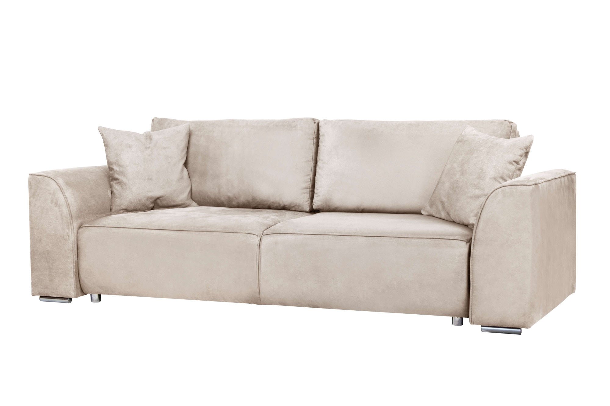 INOSIGN 3-Sitzer Beatrice Schlafsofa, wahlweise auch mit Bettfunktion und Bettkasten, incl. 2 Zierkissen
