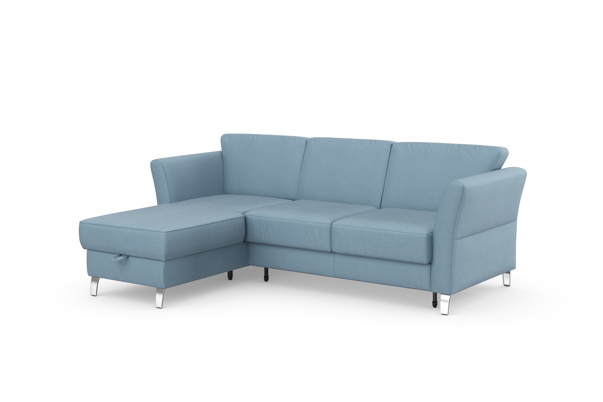 sit&more Ecksofa »Visby L-Form«, wahlweise mit Bettfunktion und Bettkasten, frei im Raum stellbar