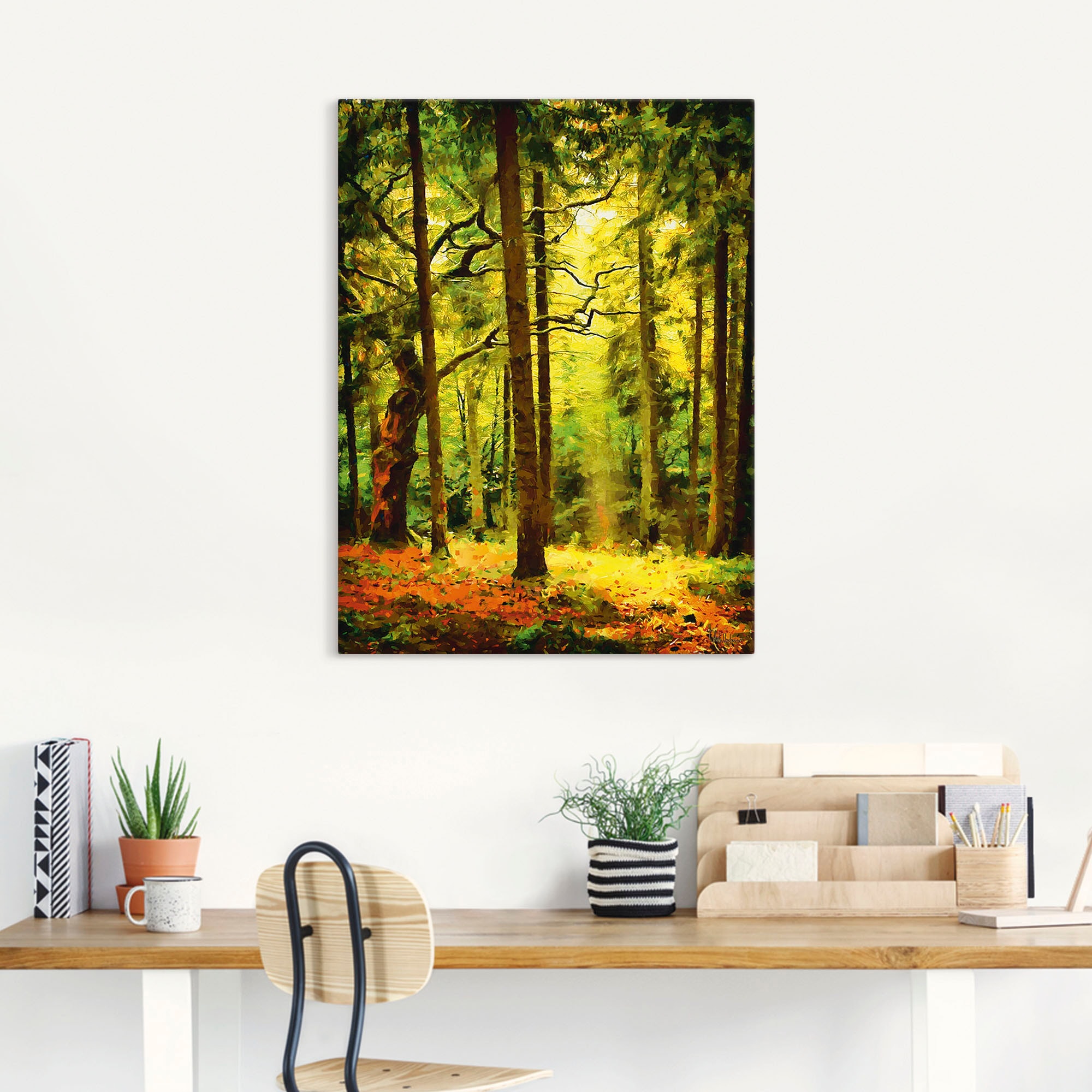 Artland Leinwandbild »Wald II«, Waldbilder, (1 St.), auf Keilrahmen gespann günstig online kaufen