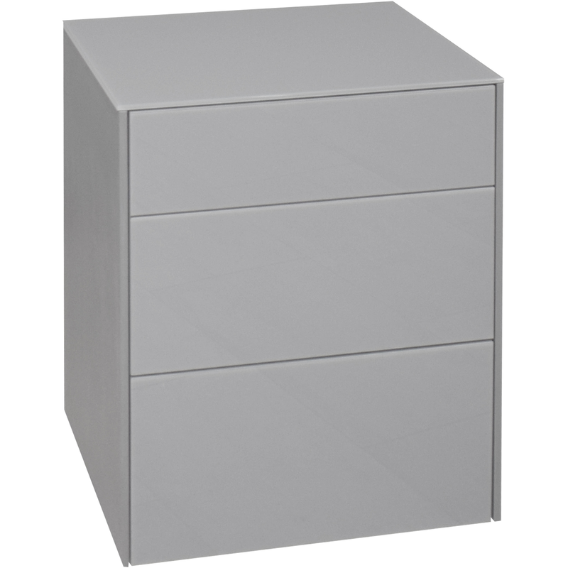 MÄUSBACHER Kommode »Imola TOPSELLER!« OTTOs Choice, Kommode, mit Glasfront und Glasoberplatte, 2 Schubladen kreidegrau matt lack / glas kreidegrau...