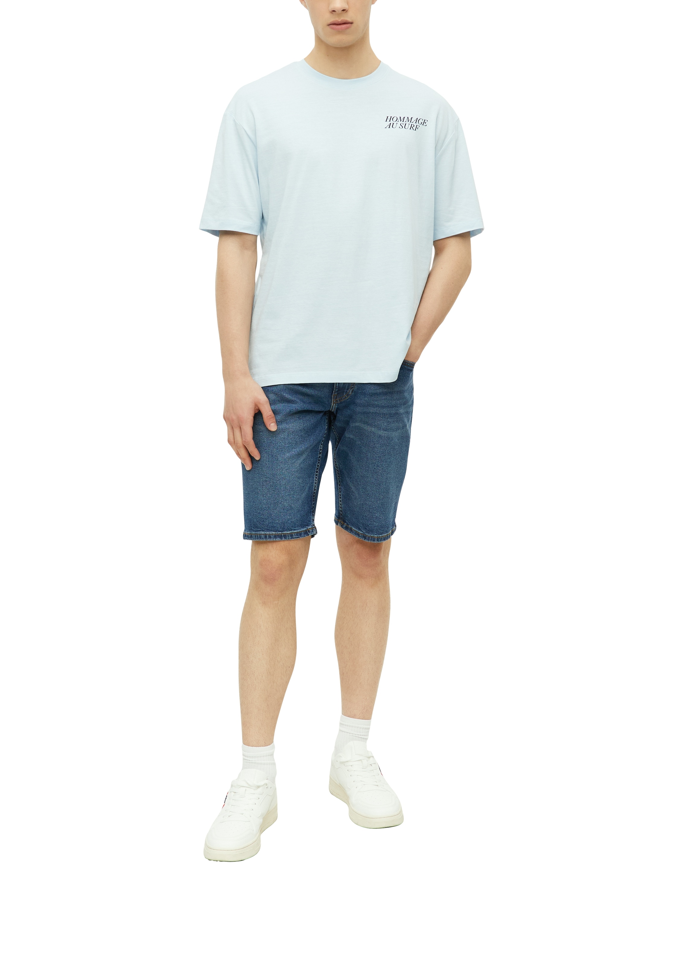 s.Oliver Kurzarmshirt Sommershirt mit kleinem Print