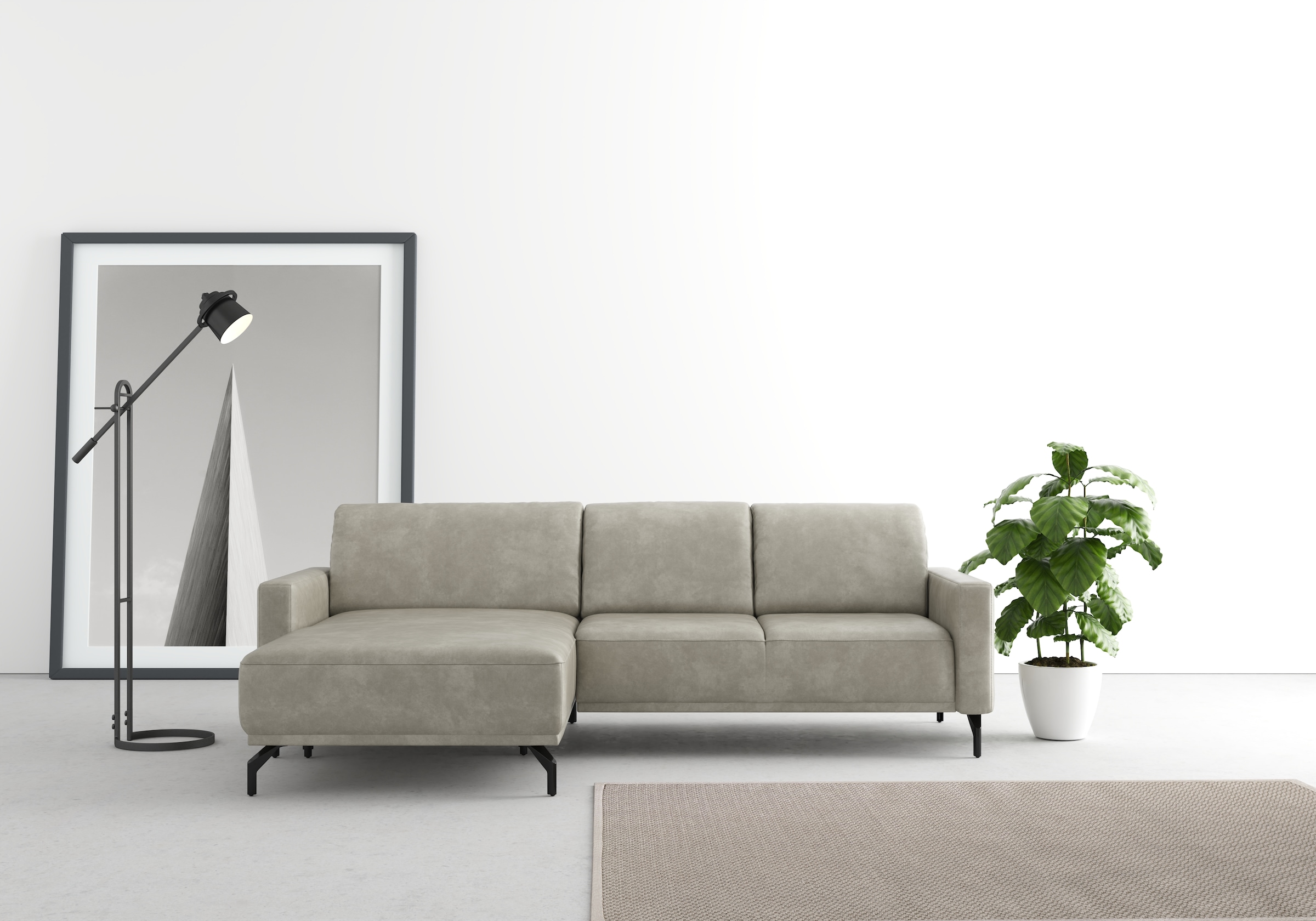 sit&more Ecksofa »Bailando L-Form«, wahlweise mit Kopfteilverstellung und Vorziehsitz, motorisch
