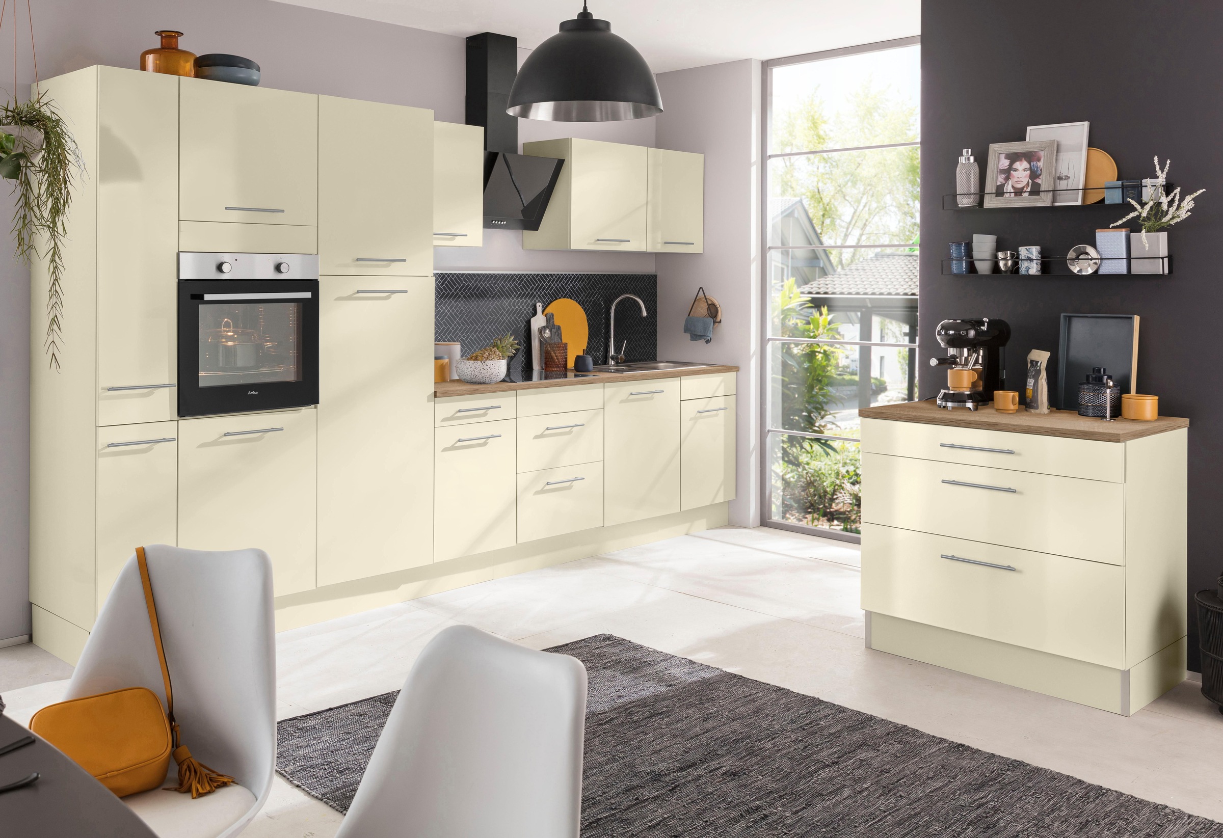wiho Küchen Küchenzeile »Ela«, Breite 340 cm, Soft-Close-Funktion, höhenverstellbare Füße
