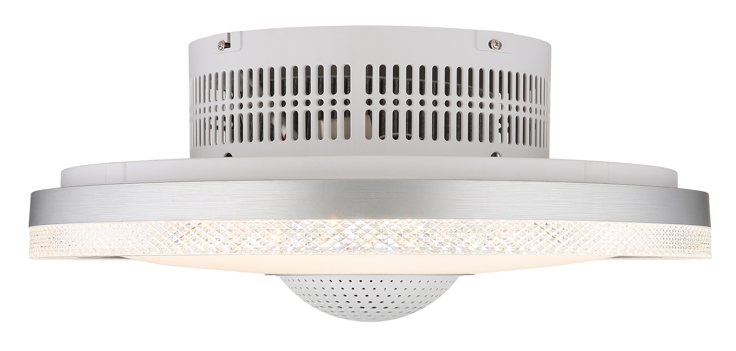 GLOBO LIGHTING Deckenleuchte »SHELLY« LED-Modul 1 Stk. warmweiß - kaltweiß Ventilator weiß Kristalleffekt Funktionen elegant Wohnraum