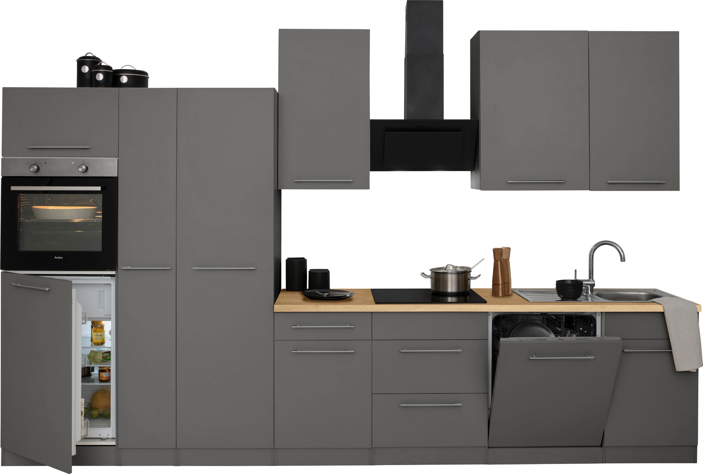 wiho Küchen Küchenzeile »Unna«, ohne E-Geräte, Breite 360 cm