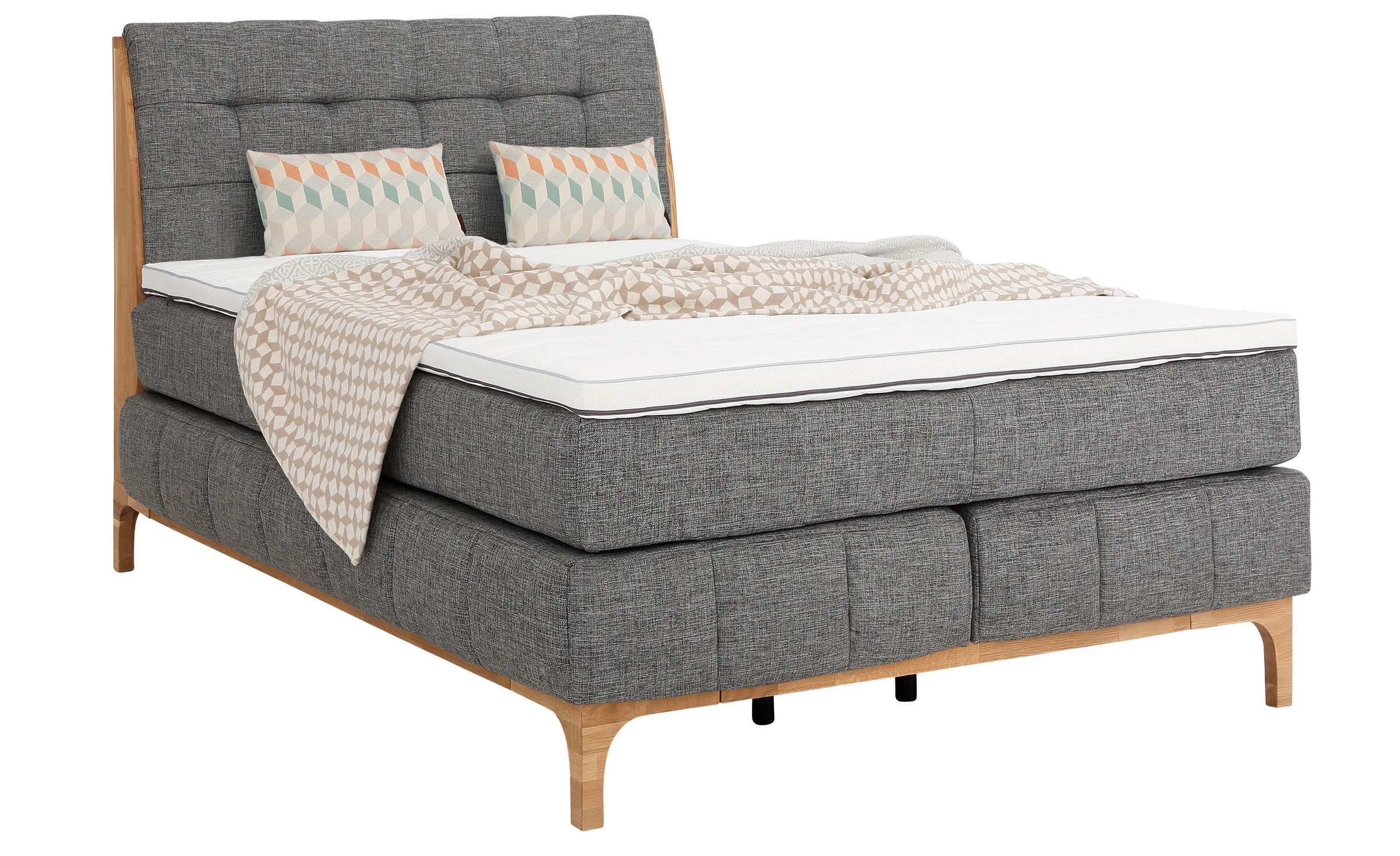 OTTO home Boxspringbett »Jelle« 5 Stk. tlg. zertifizierte, recycelte Bezugsstoffe, verschiedene Ausführungen
