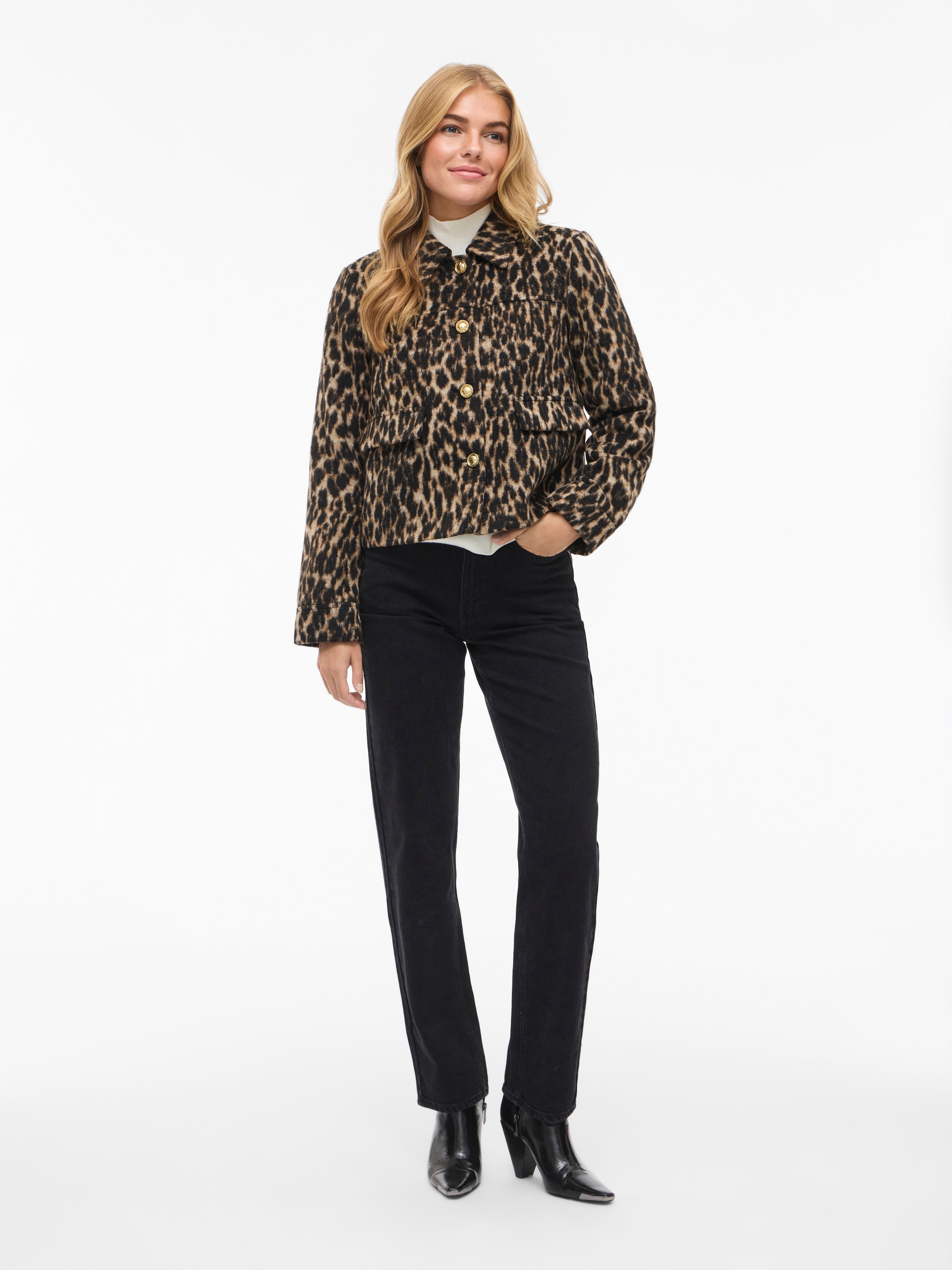 Vila Kurzjacke »VISIMBA L/S SHORT JACKET« ohne Kapuze