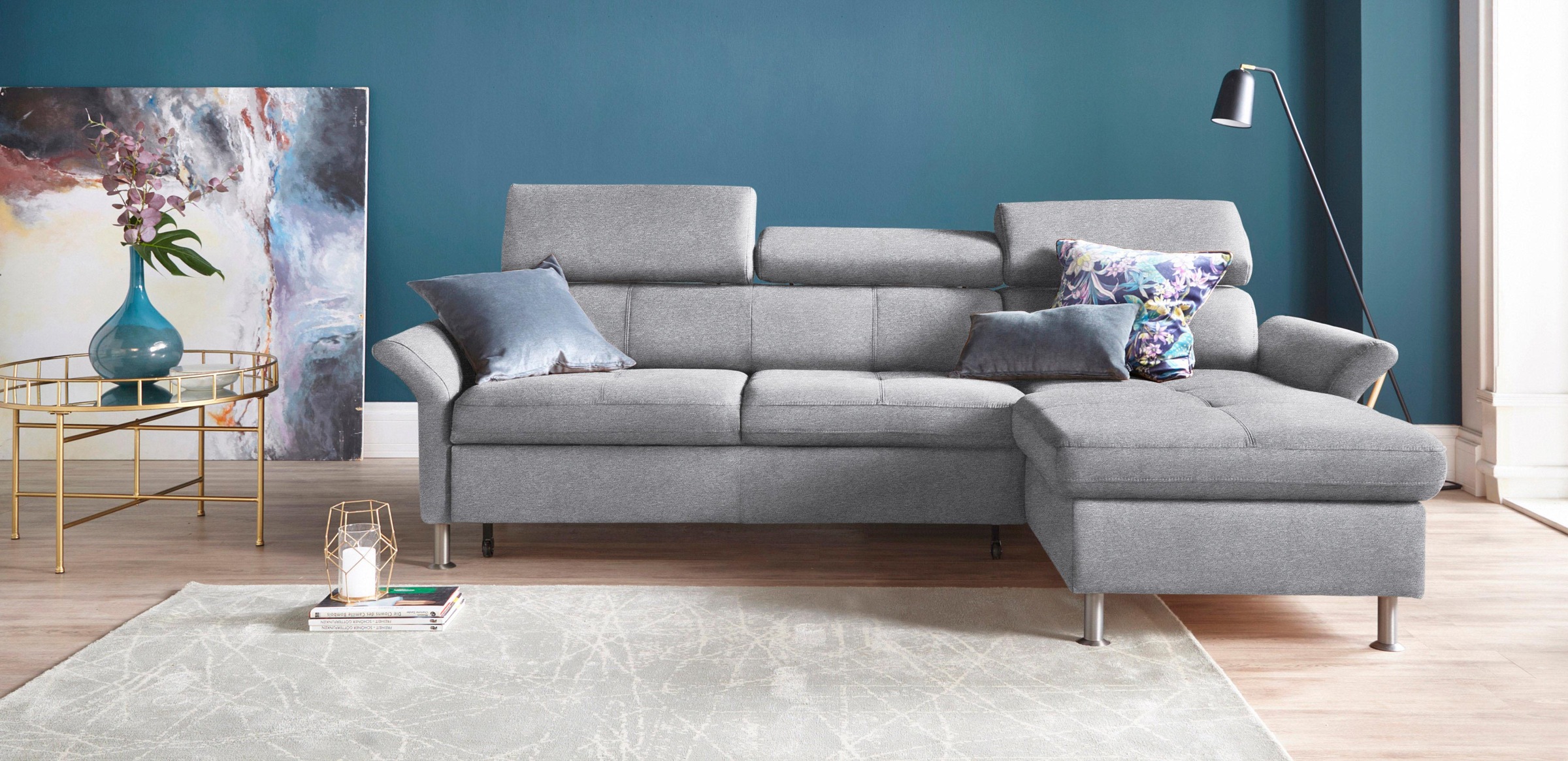 exxpo - sofa fashion Ecksofa »Maretto, bequem & komfortabel, bodenfrei, Bre günstig online kaufen
