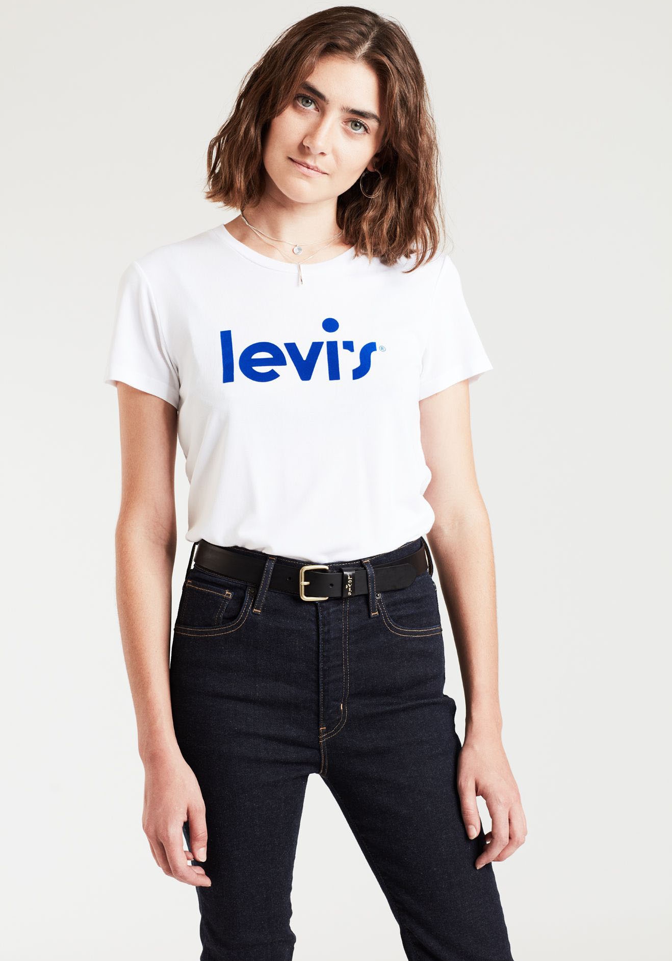 Levi's® Ledergürtel »CALYPSO«, mit eckiger Schließe und goldfarbenem Finish