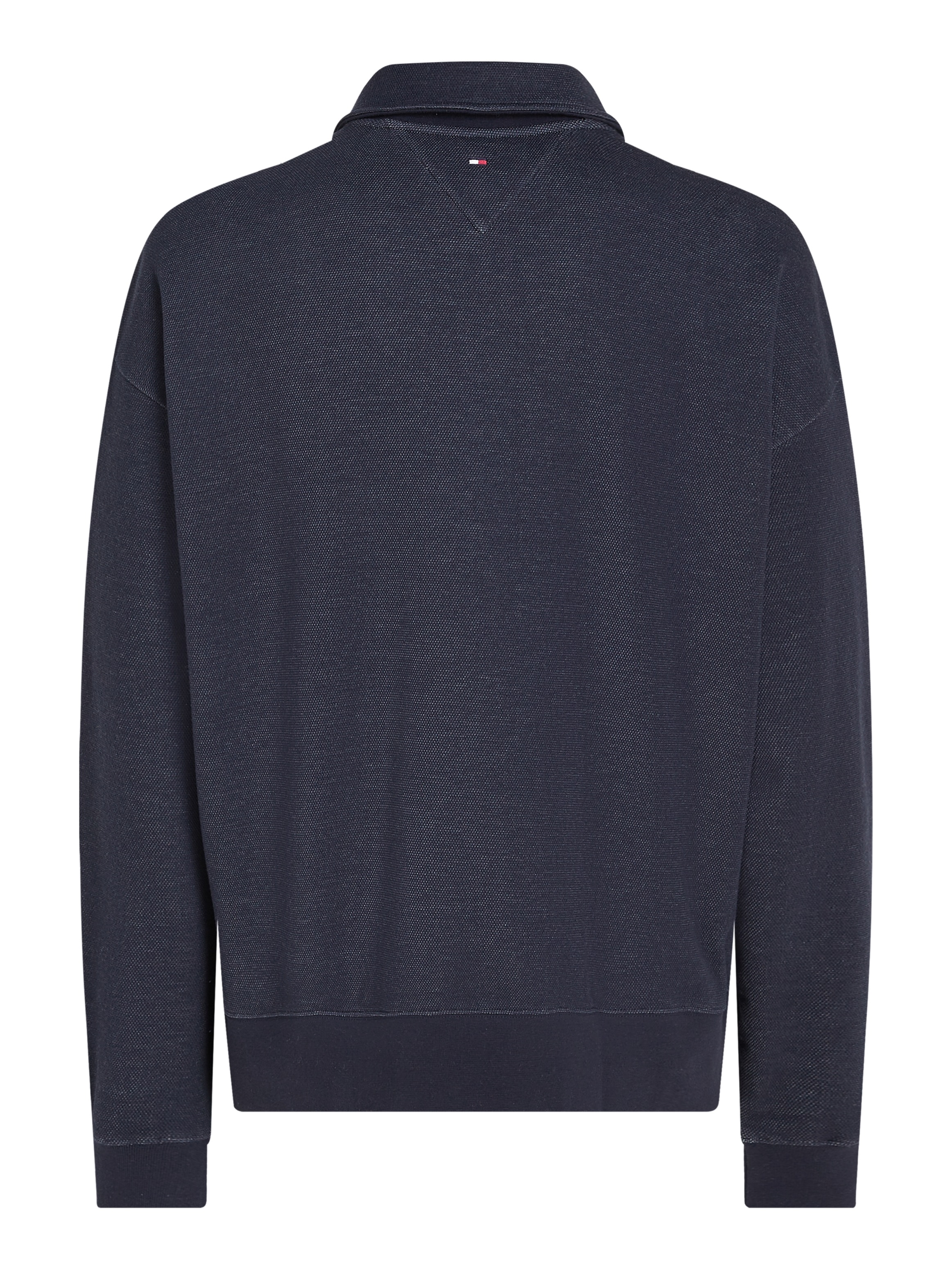 Tommy Hilfiger Sweatshirt »MONOTYPE HONEYCOMB 1/4 ZIP«, Tommy Hilfiger Flag-Stickerei am Reißverschluss und Rücken