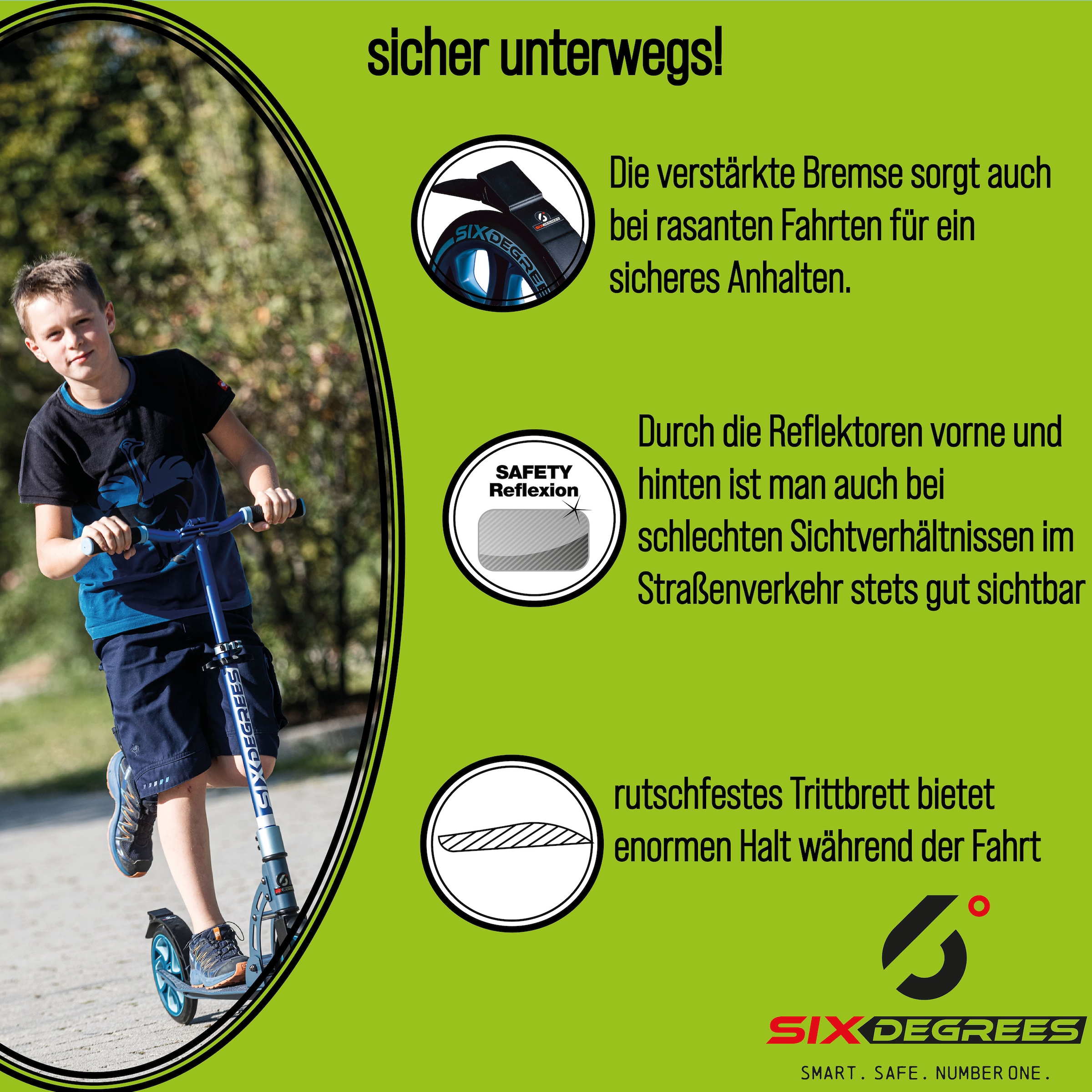 Six Degrees Scooter »Aluminium Scooter Junior 180/145 mm«