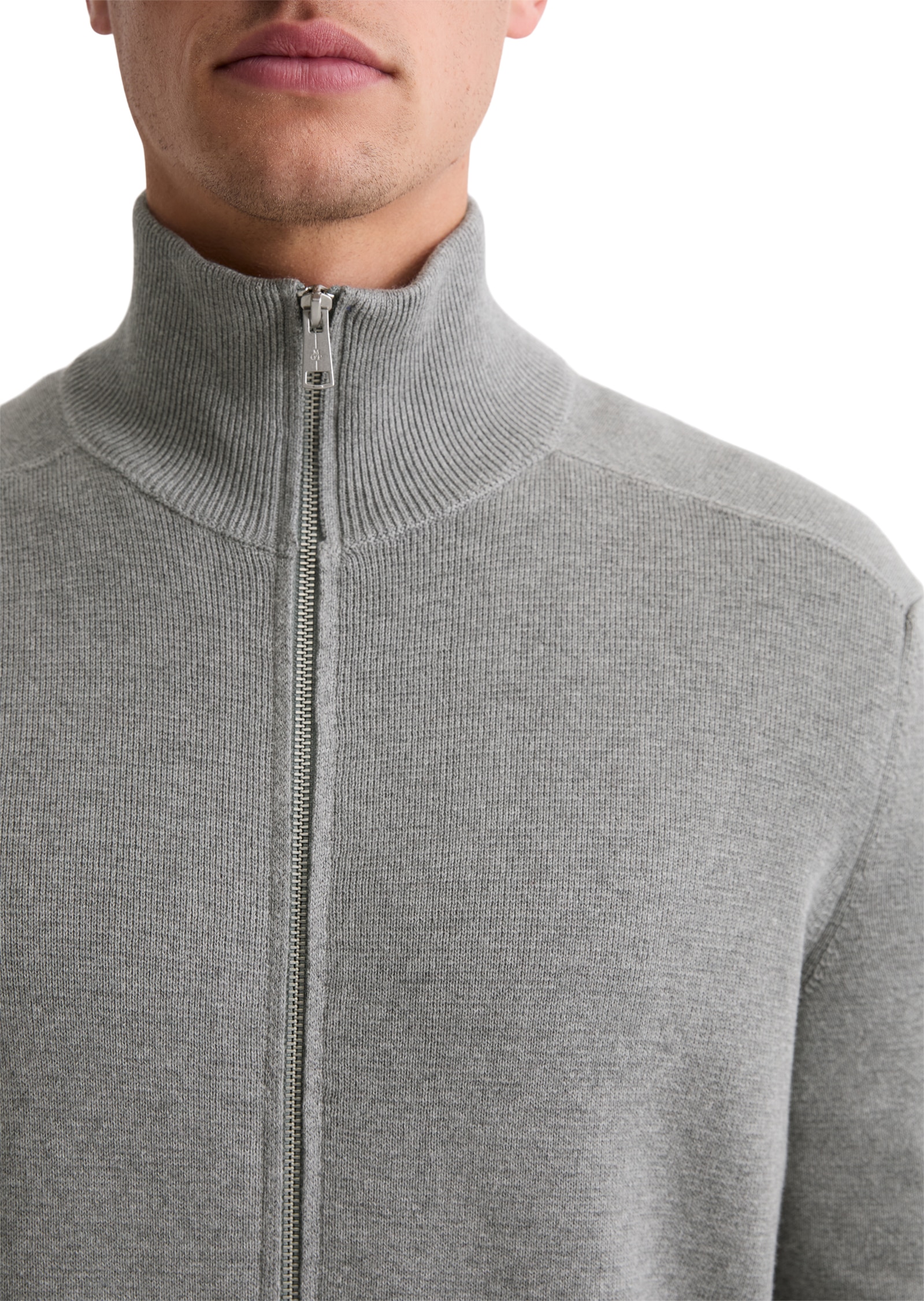 Marc O'Polo Strickjacke »regular fit aus reiner Bio-Baumwolle« 2-Wege-Reißverschluss