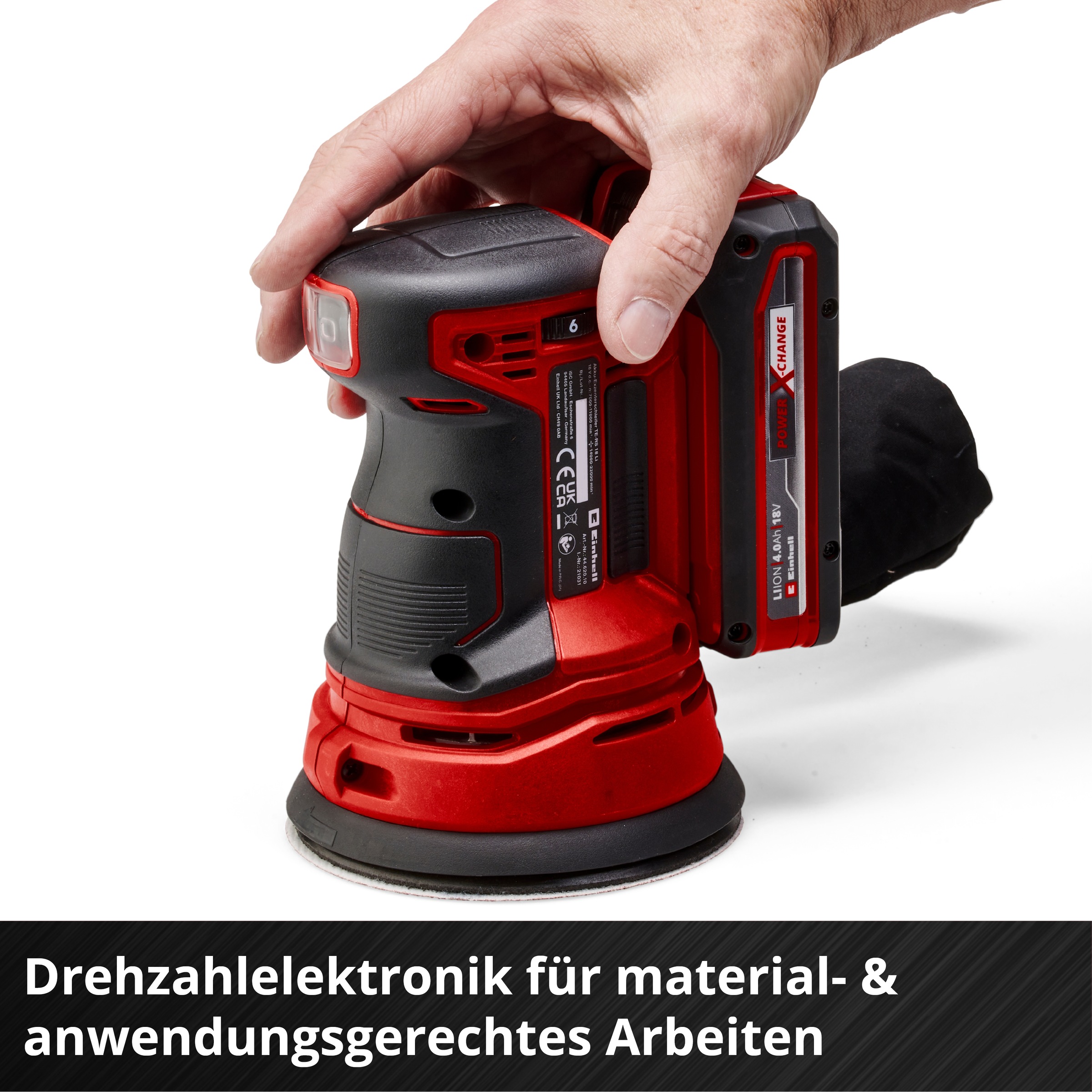 Einhell Exzenterschleifer »TE-RS 18 Li - Solo«, Power X-Change, ohne Akku und Ladegerät