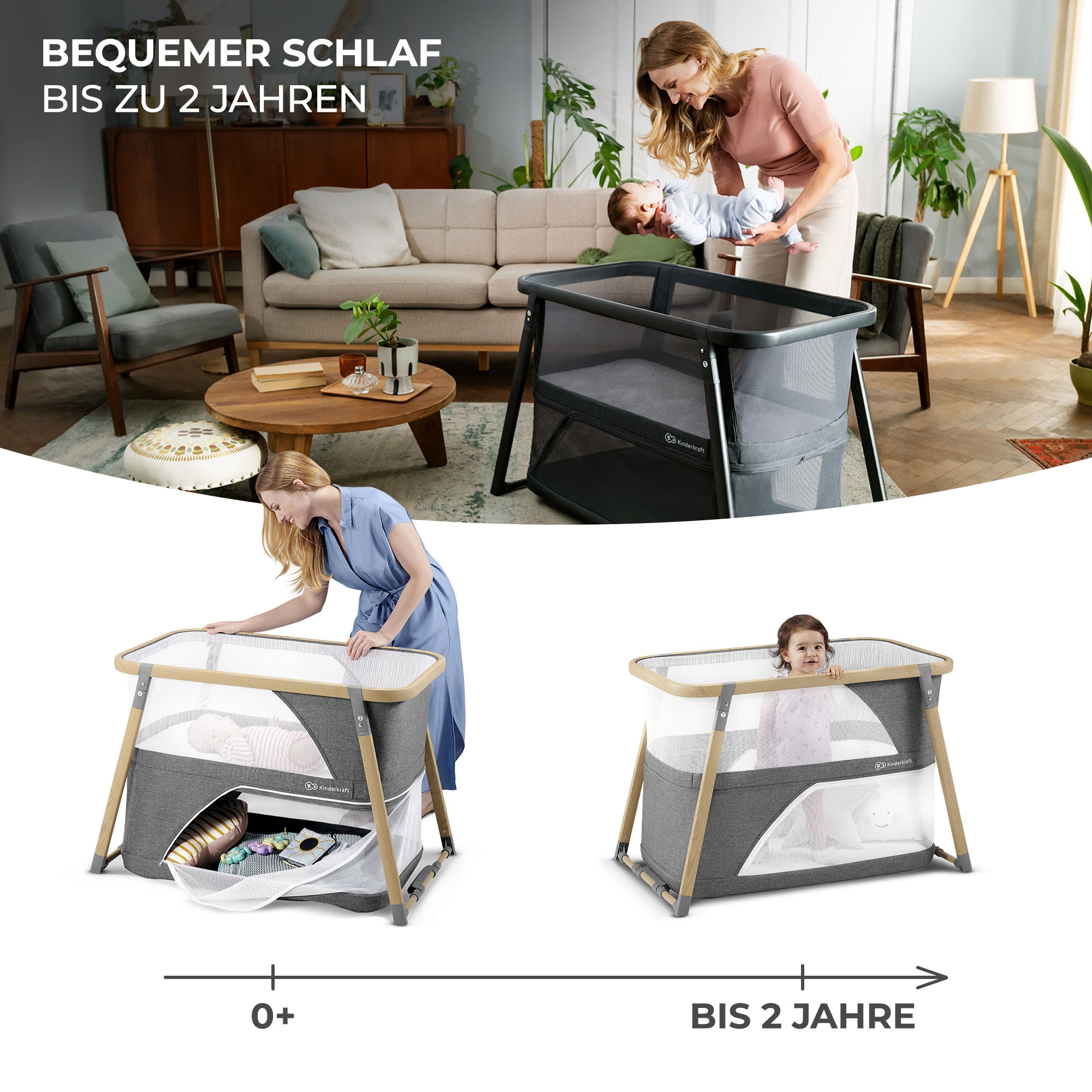 Kinderkraft Baby-Reisebett »SOFI«, mit Laufgitterfunktion