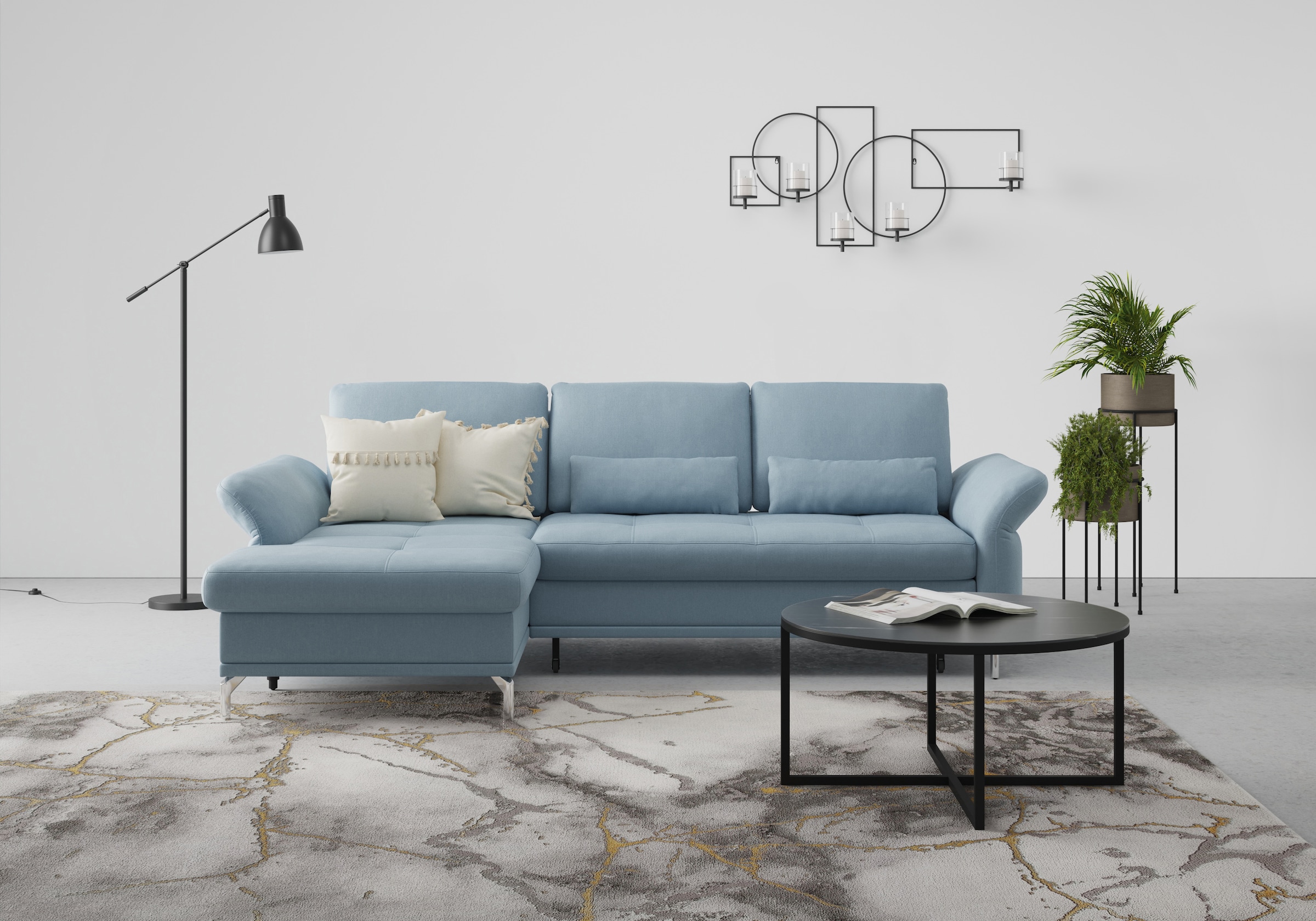 INOSIGN Ecksofa »Palm Beach L-Form« Federkern, mit Sitztiefenverstellung, w günstig online kaufen