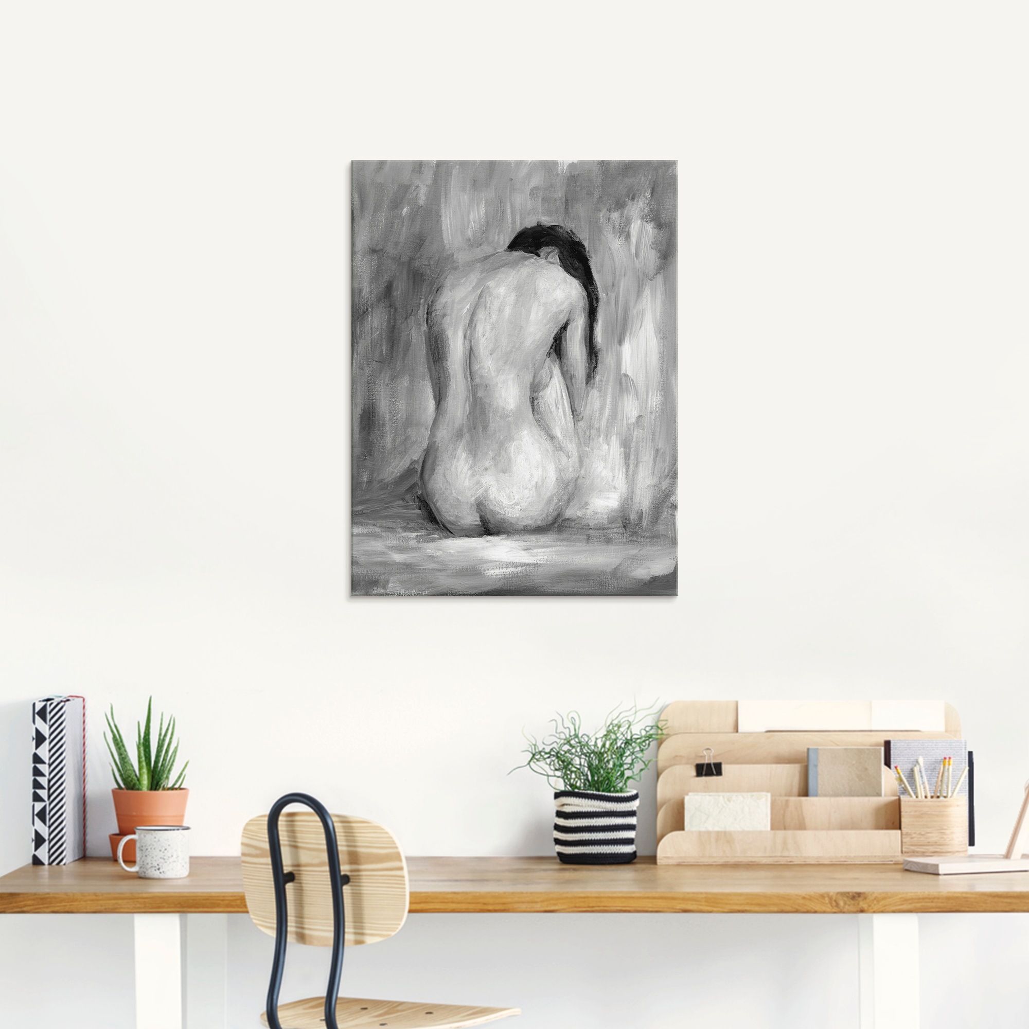 Artland Glasbild »Figur in schwarz & weiß II« Frau 1 tlg. in verschiedenen günstig online kaufen