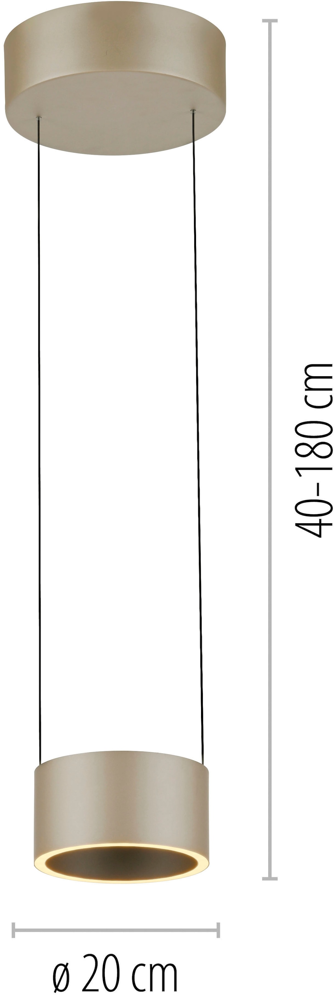 Neuhaus PURE LED Pendelleuchte »PURE Clipse« LED-Board 1 Stk. warmweiß - kaltweiß Comfort Lift, CCT, dimmbar über Fernbedienung